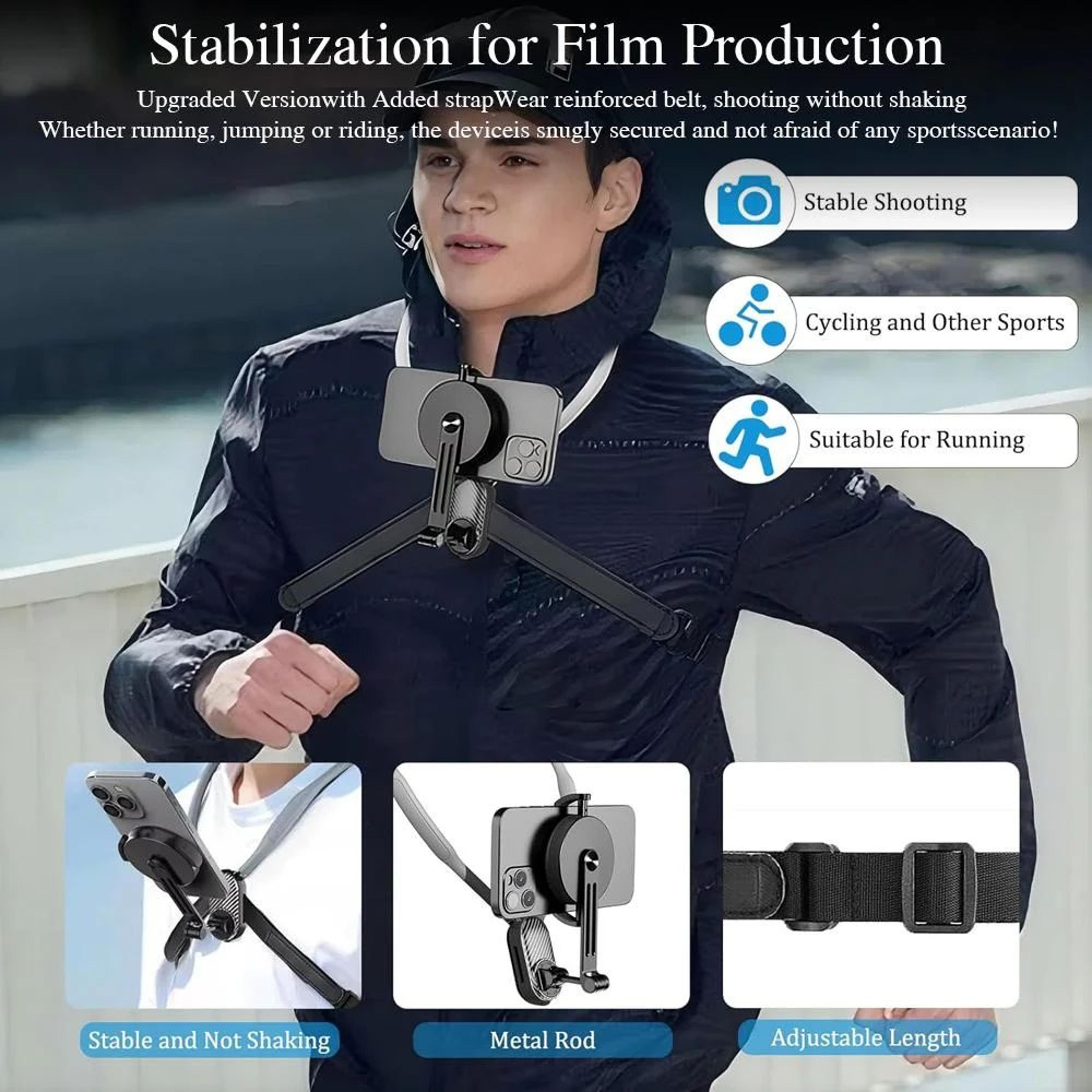 Magnetic Neck Phone Mount With Quick Release Holder 4