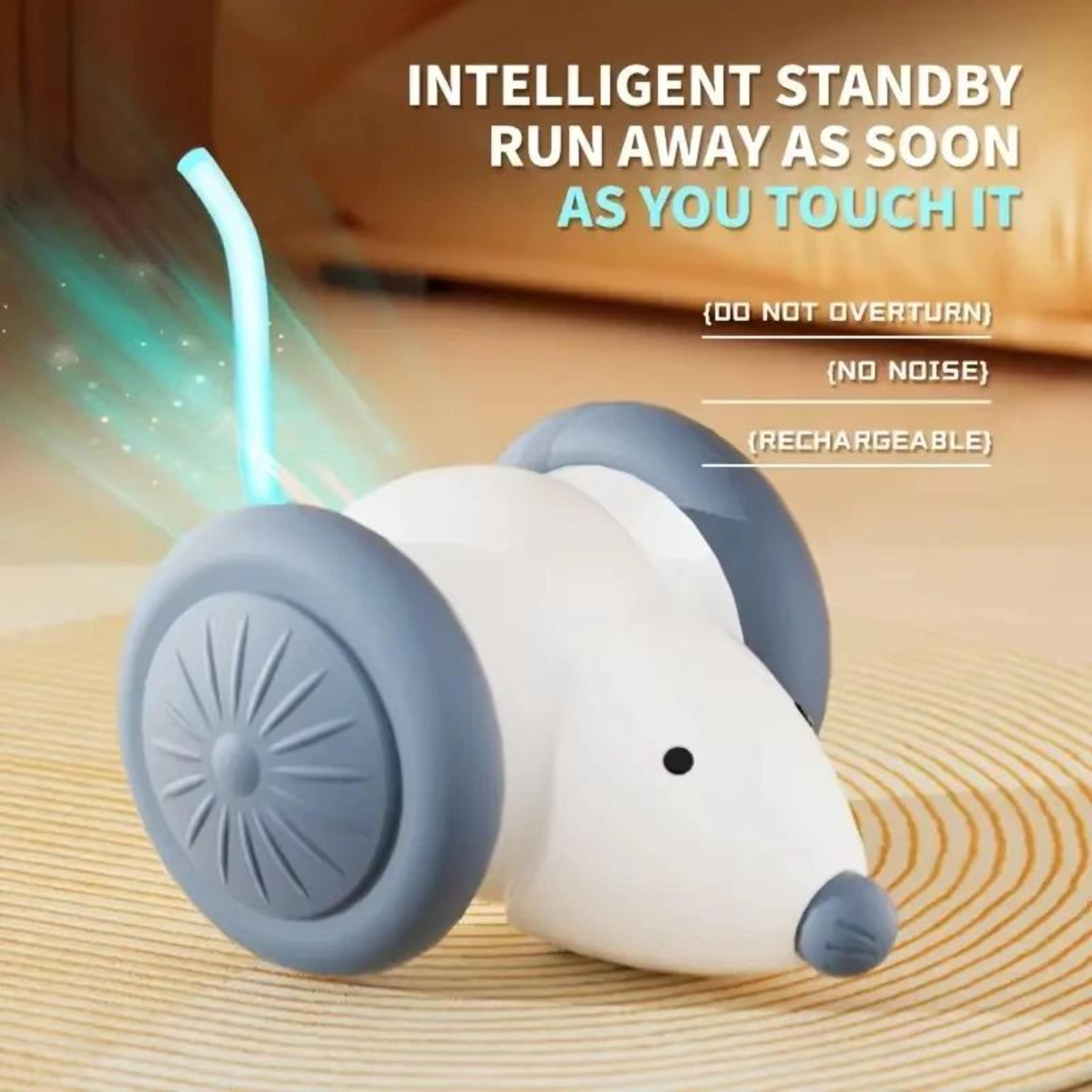 Interactive Electric Cat Toy Mouse Car With Obstacle Avoidance 5