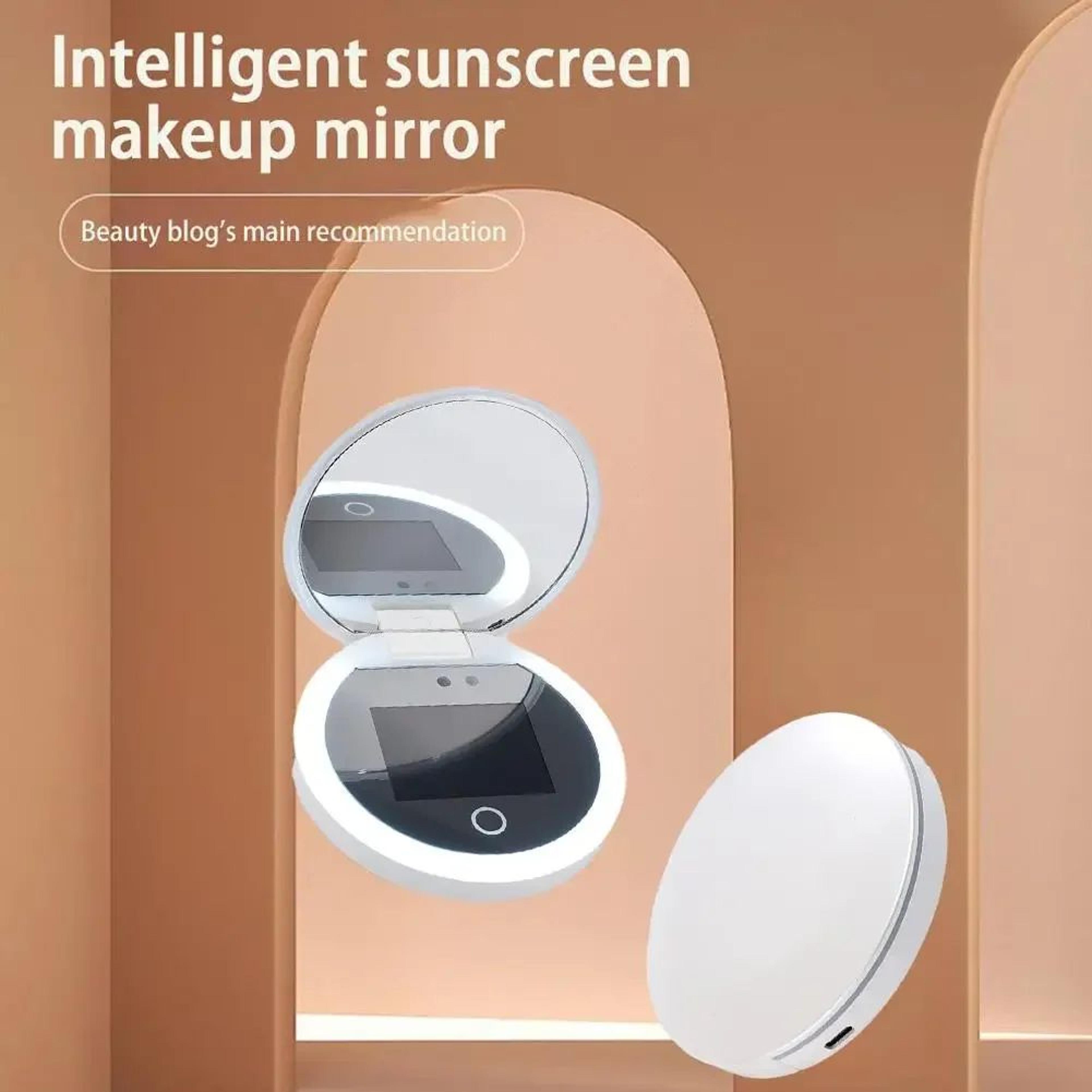 Smart UV Sunscreen Makeup Mirror With LED Detection 1