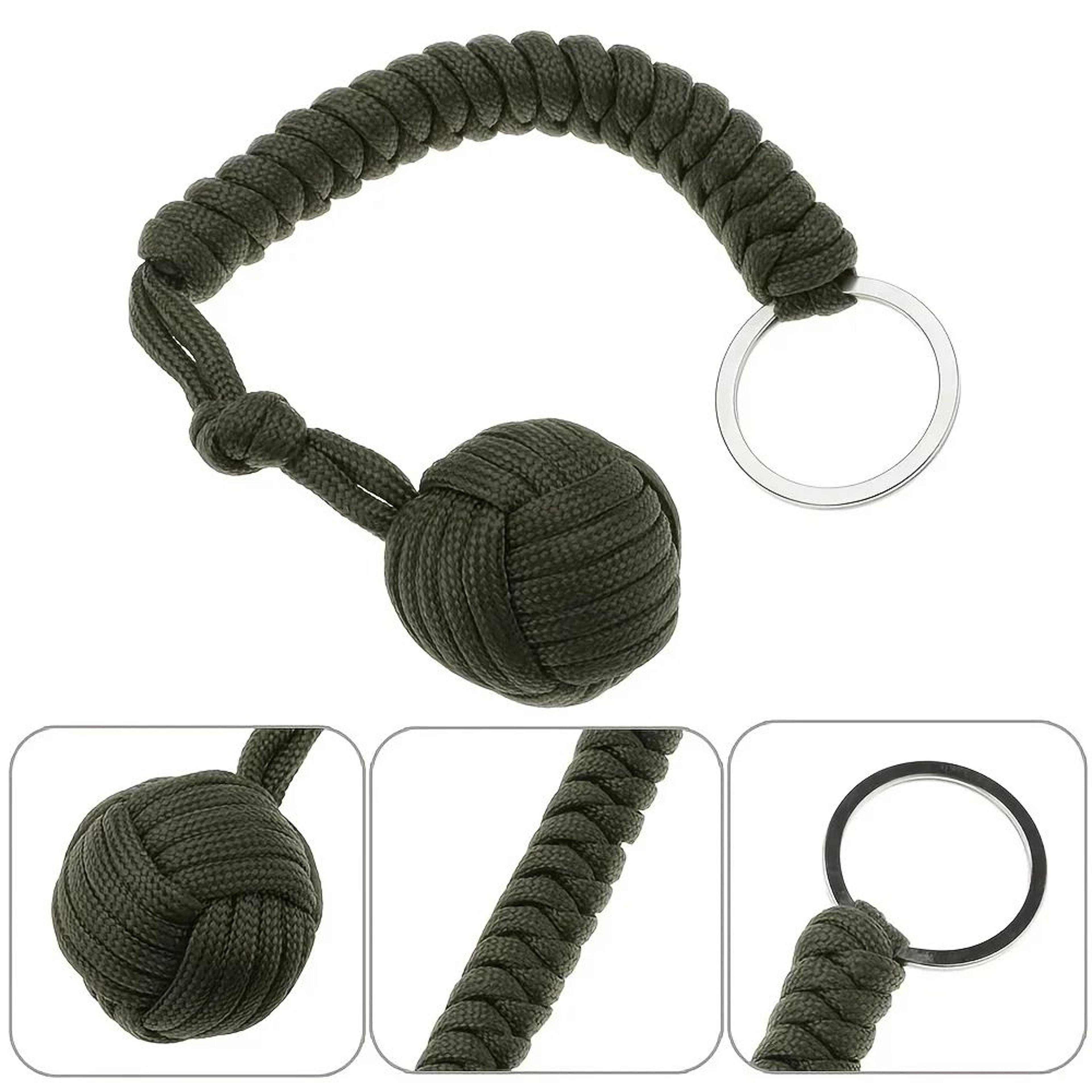 Paracord Monkey Fist Keychain Outdoor Survival Tool 2
