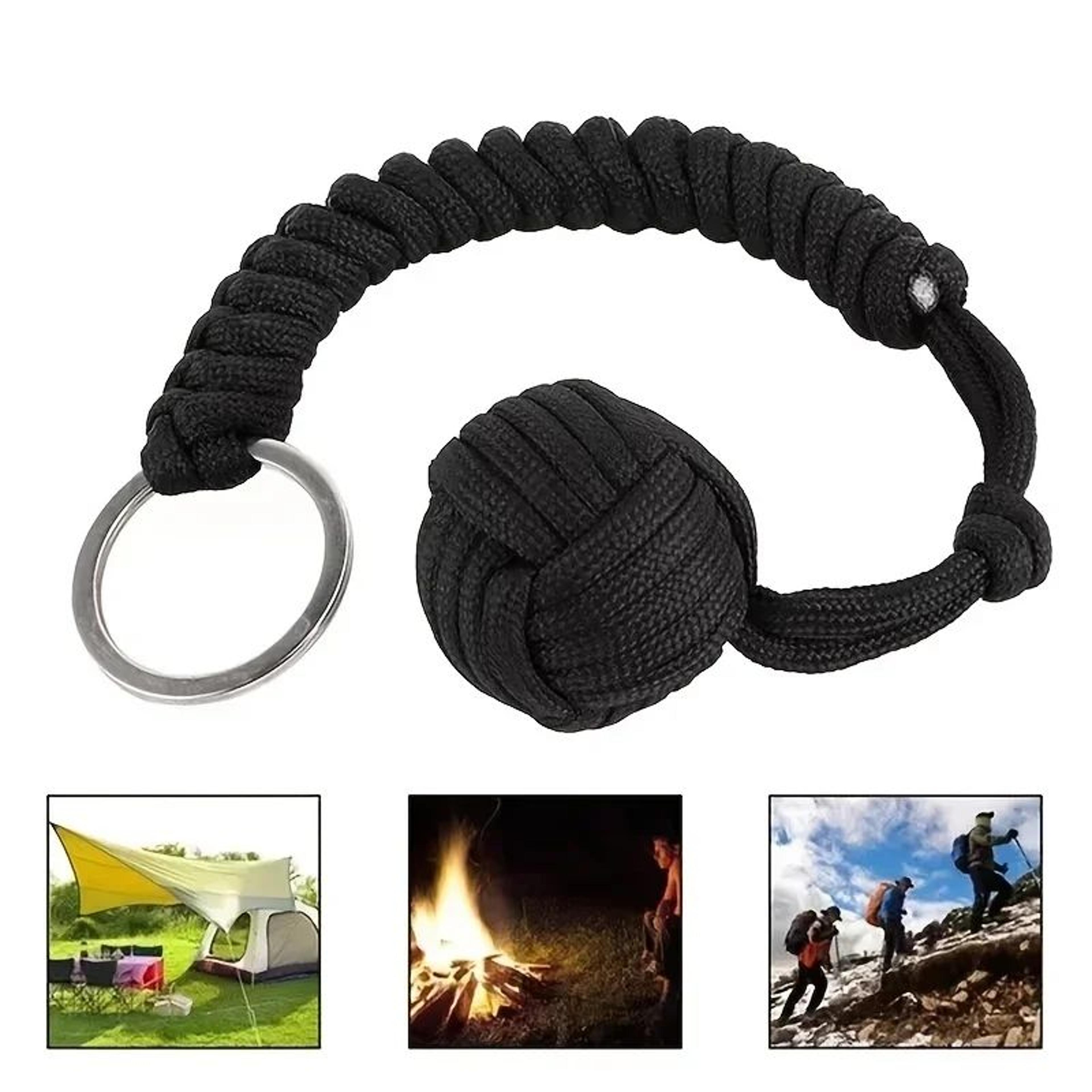 Paracord Monkey Fist Keychain Outdoor Survival Tool 6