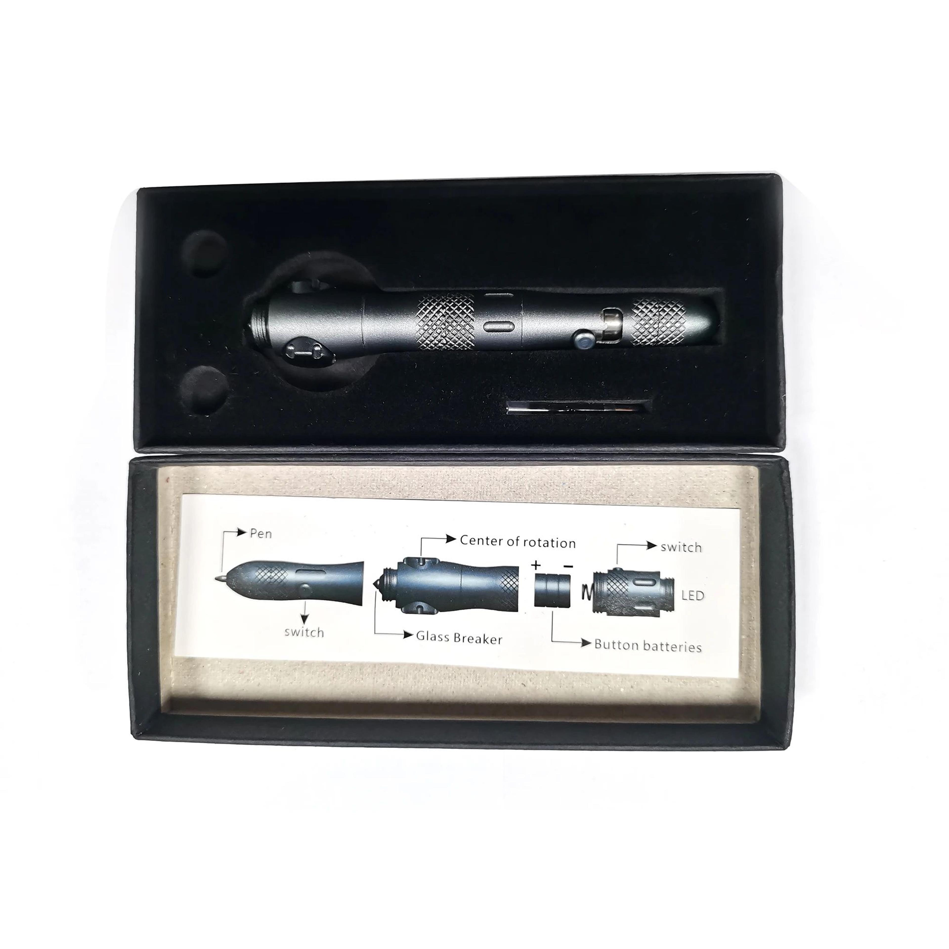 Multifunction Tactical Pen With Light And Spinner 15