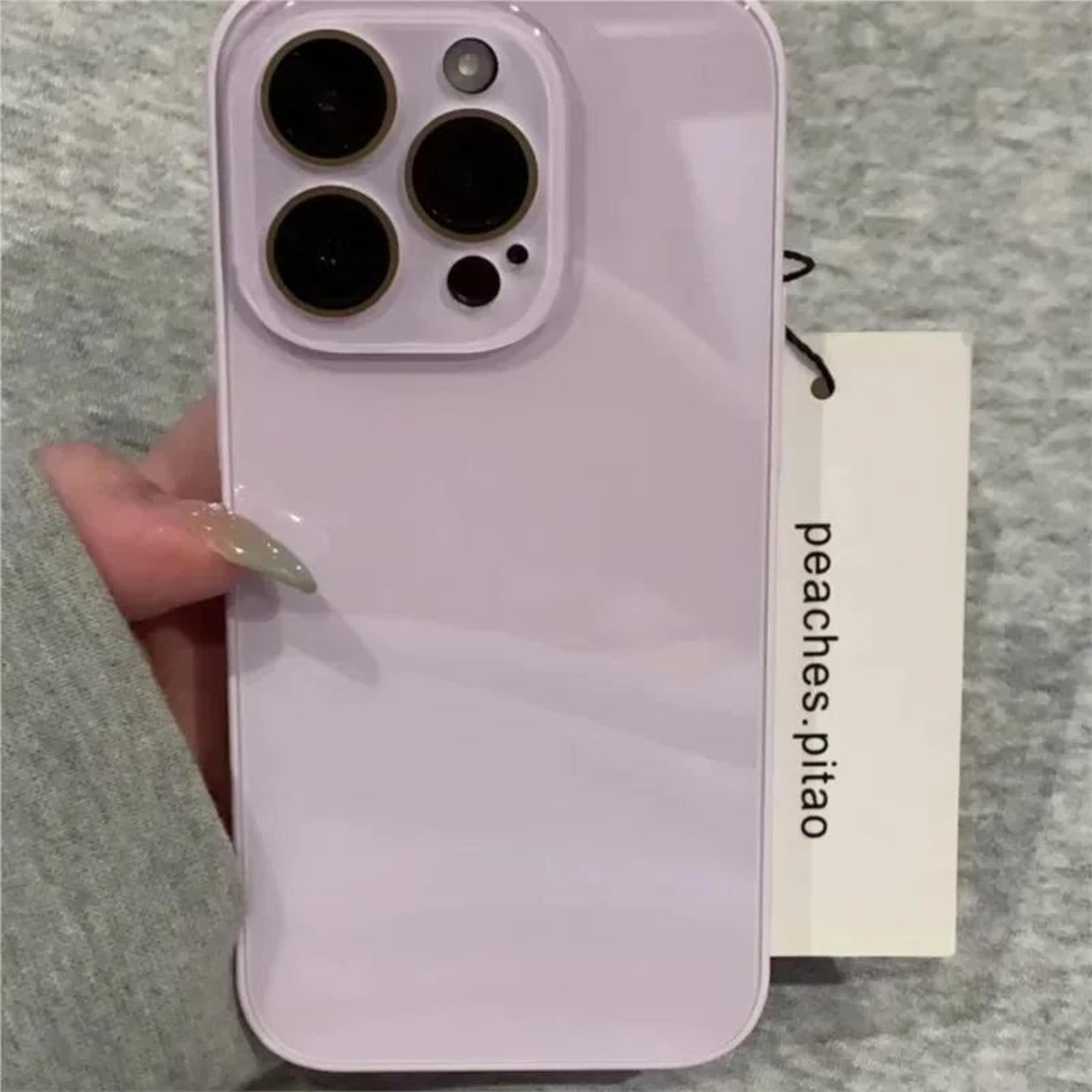 Candy Color Tempered Glass IPhone Case With Camera Protection 5