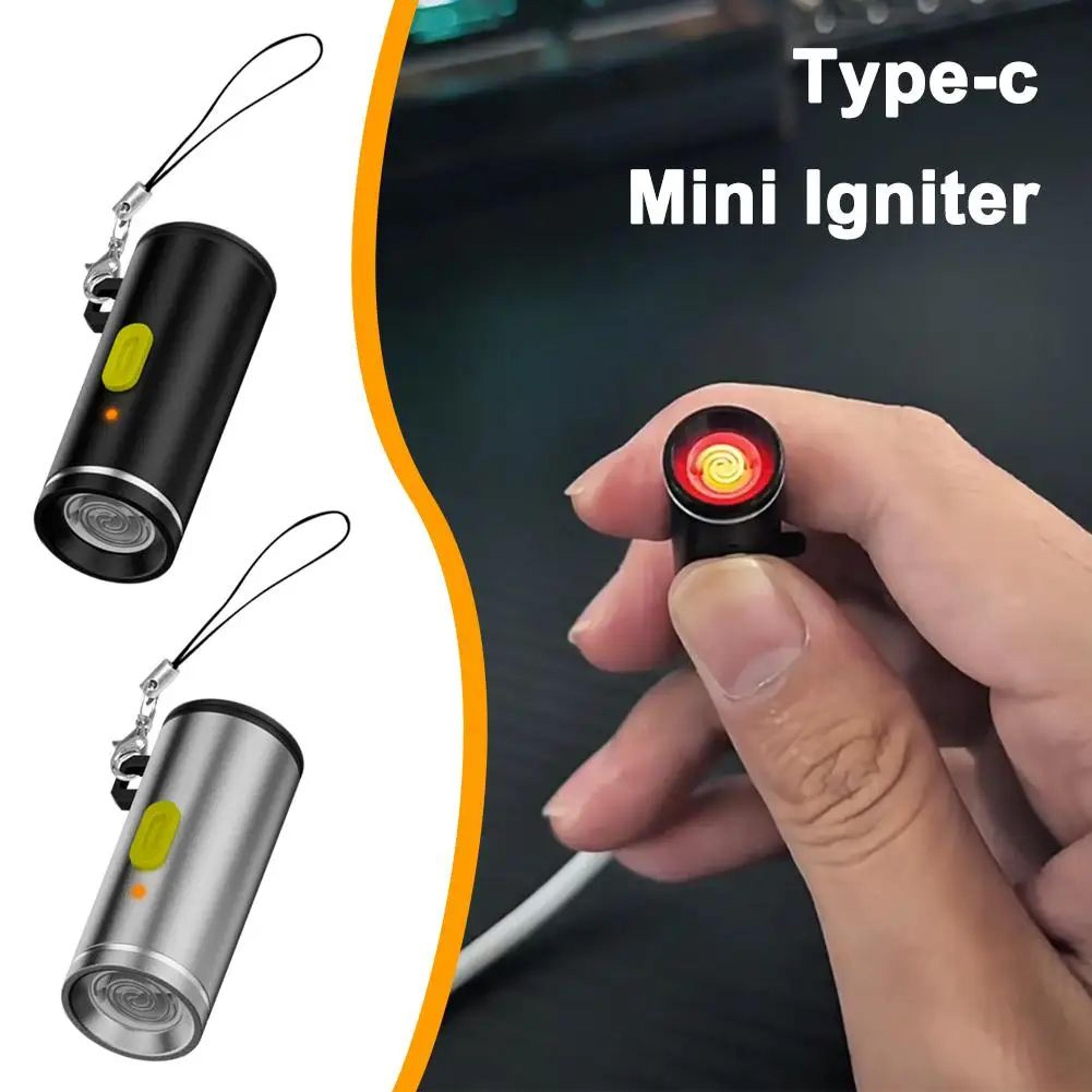 Mini Type C Electric Lighter Portable Keychain 3