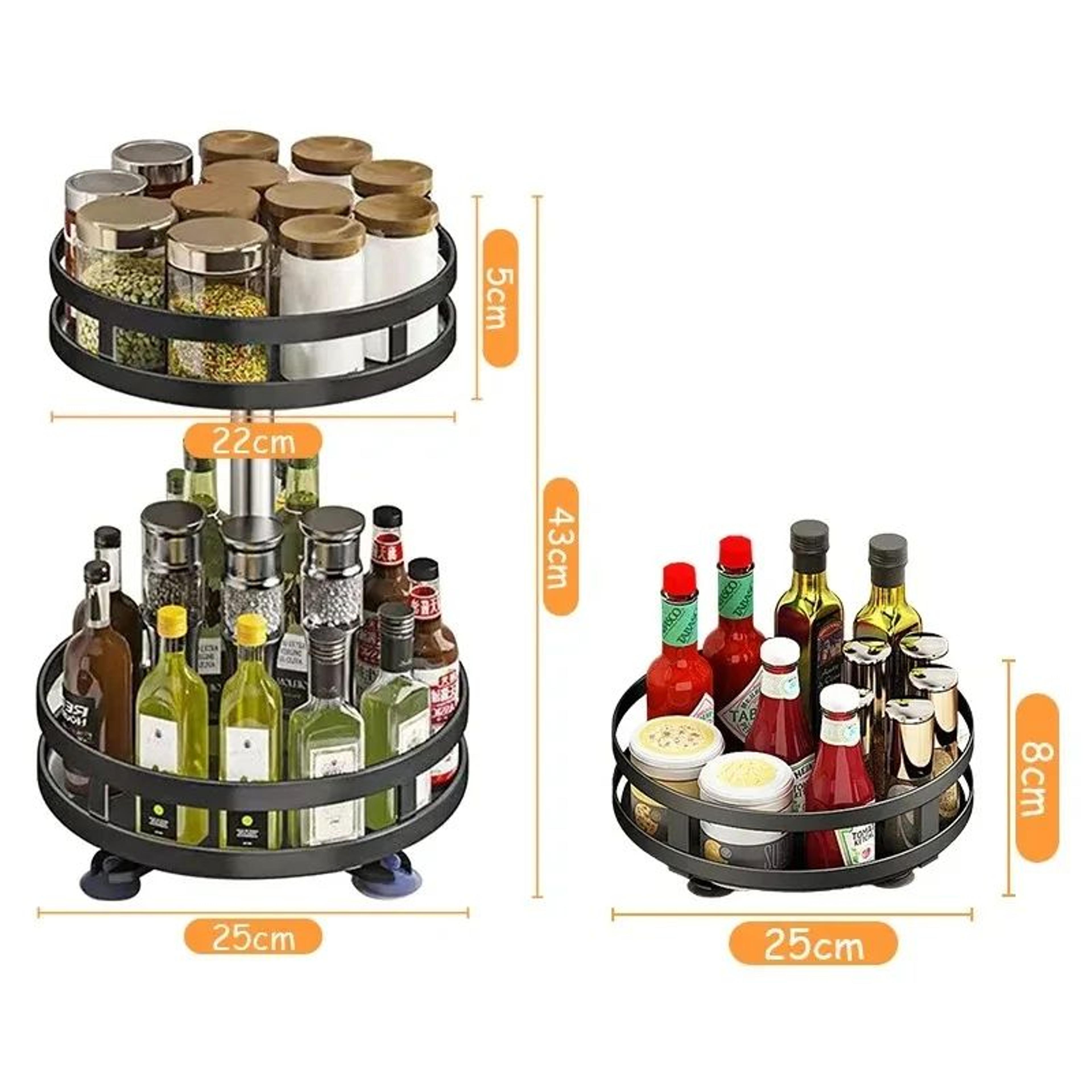 360 Degree Rotating Spice Organizer Rack 5