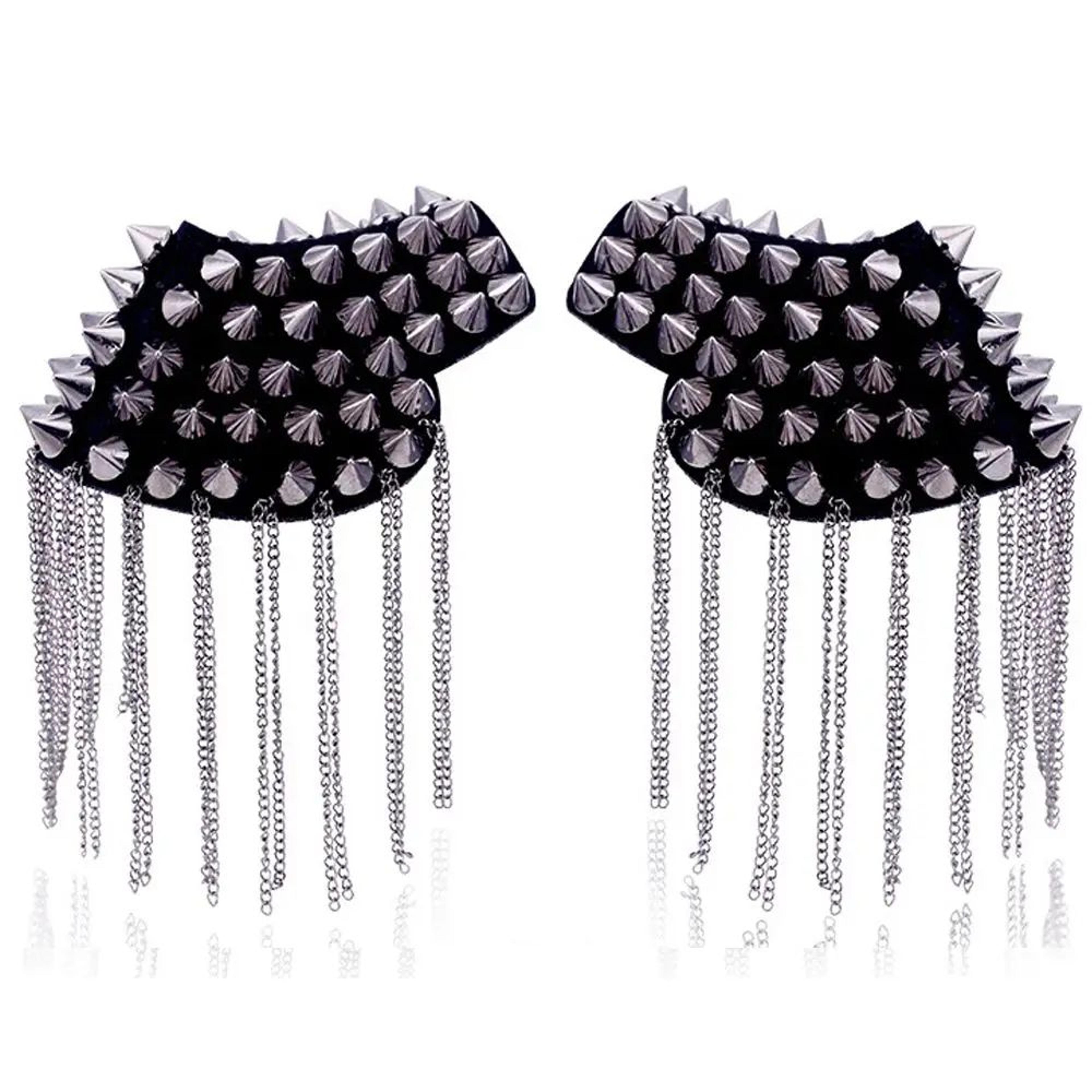 Punk Chain Tassel Shoulder Brooch Epaulet 20
