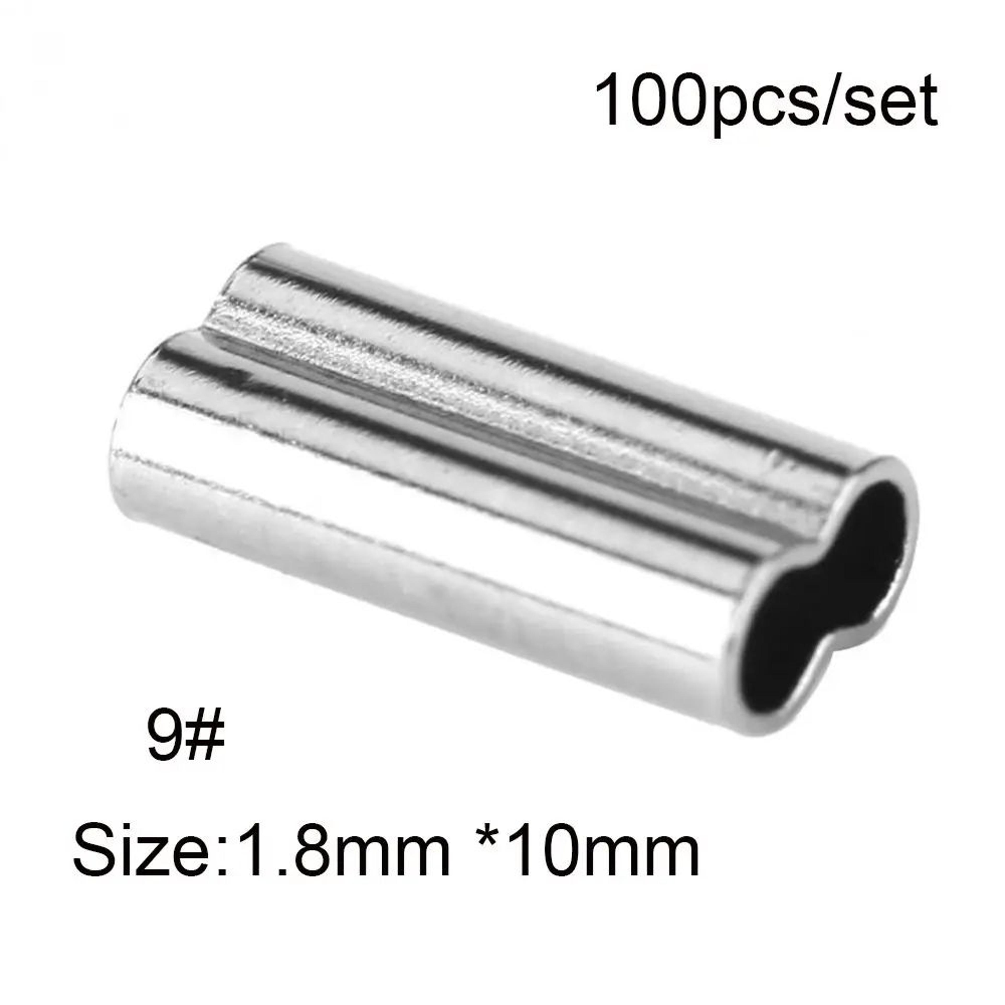 100PCS Fishing Double Barrel Crimp Sleeves Kit 17