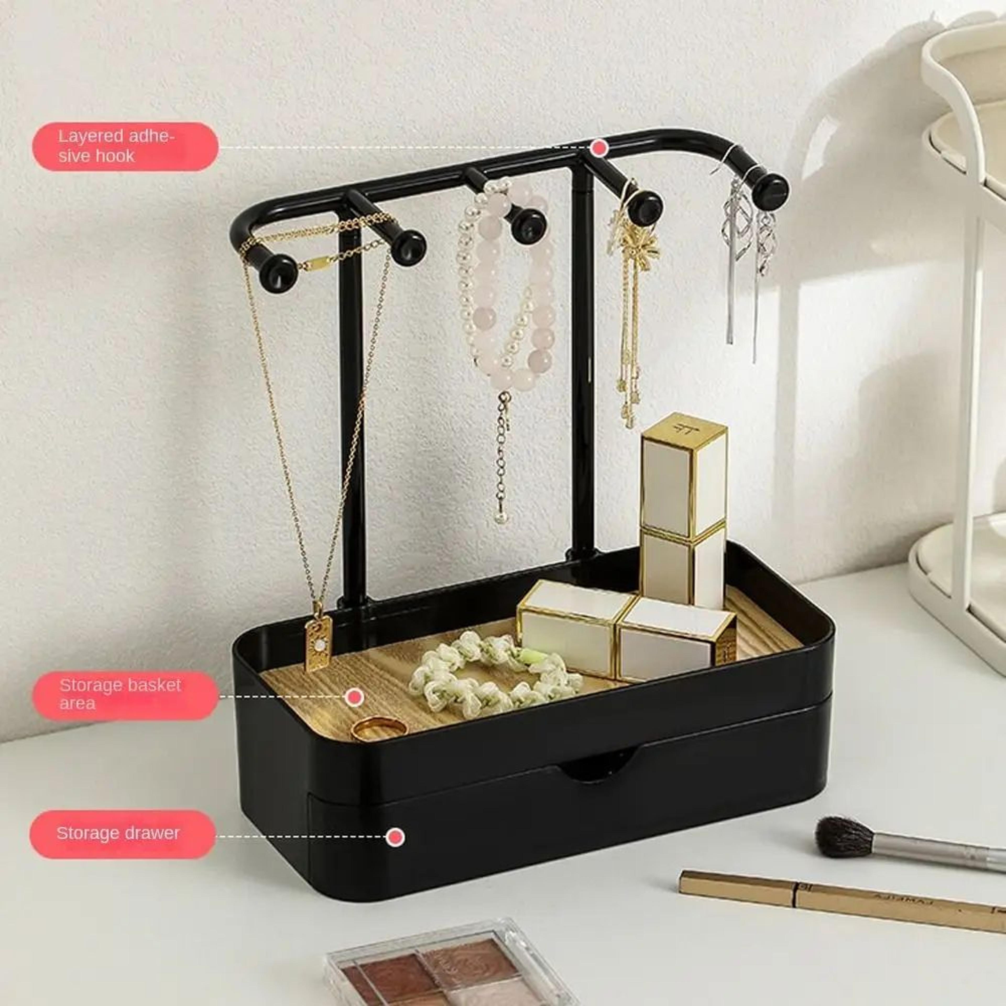 Wooden Jewelry Display Rack With Drawer Organizer 6