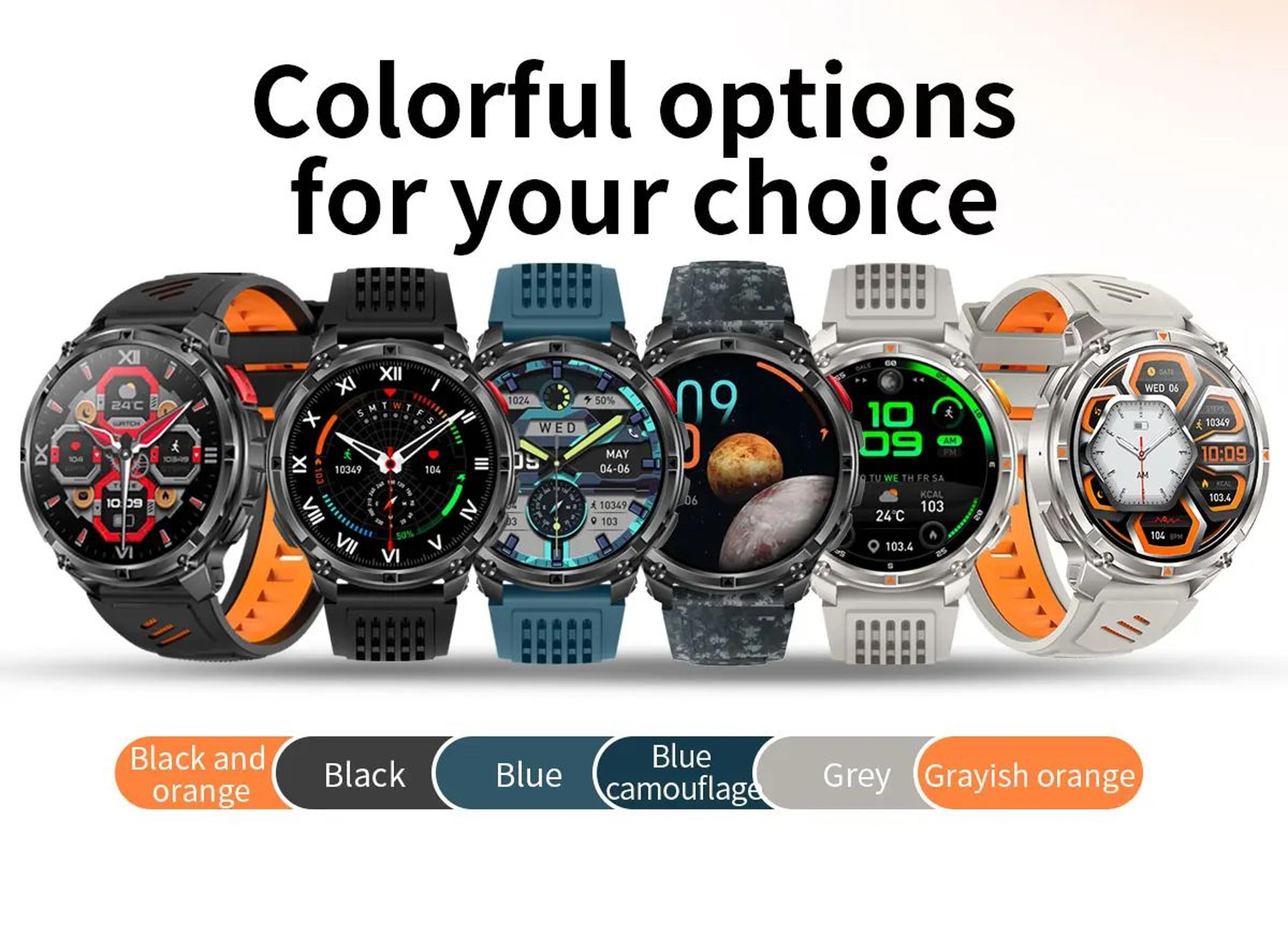 T Rex3 Pro Military Smartwatch GPS Compass 1100mAh Battery 7
