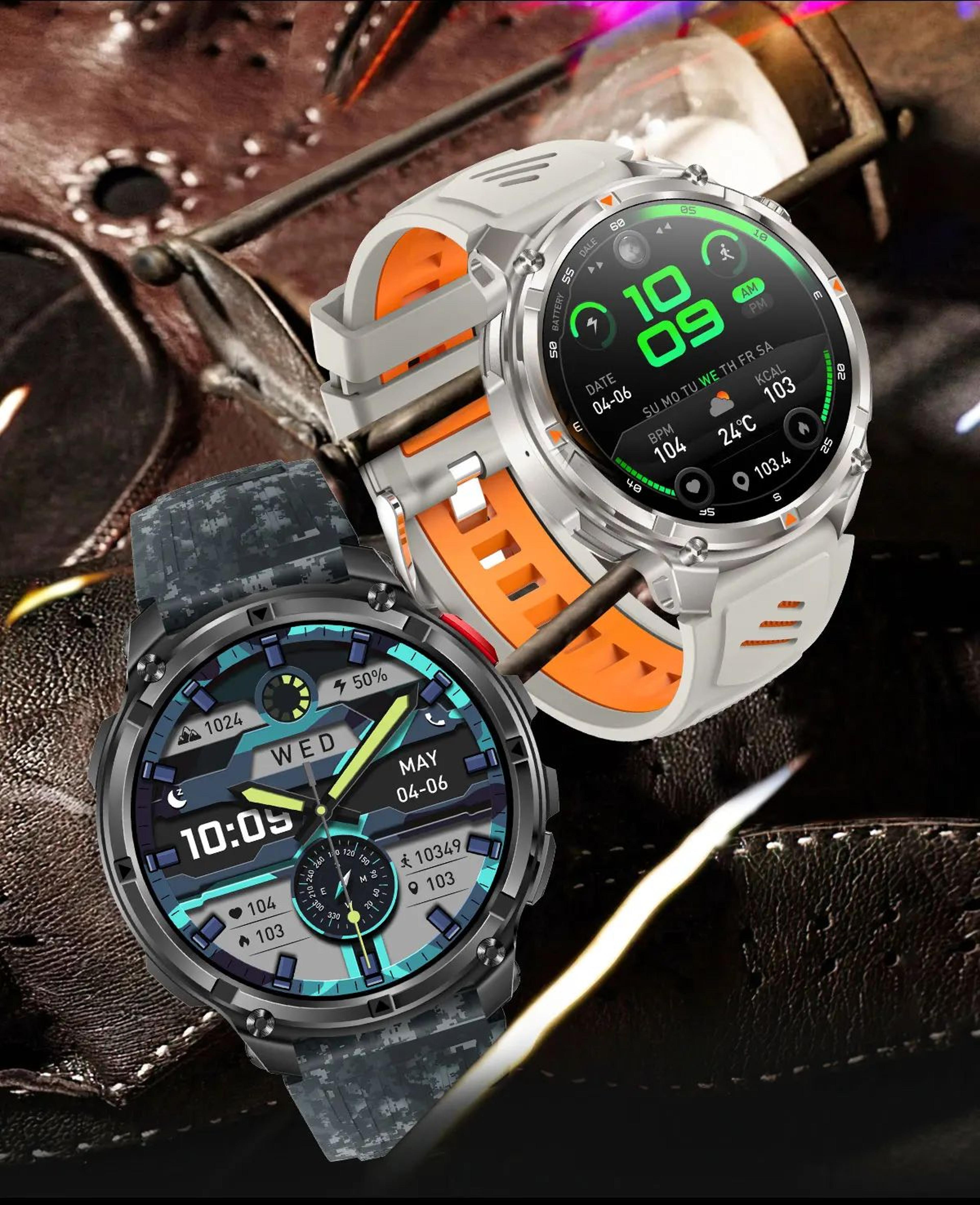 T Rex3 Pro Military Smartwatch GPS Compass 1100mAh Battery 8