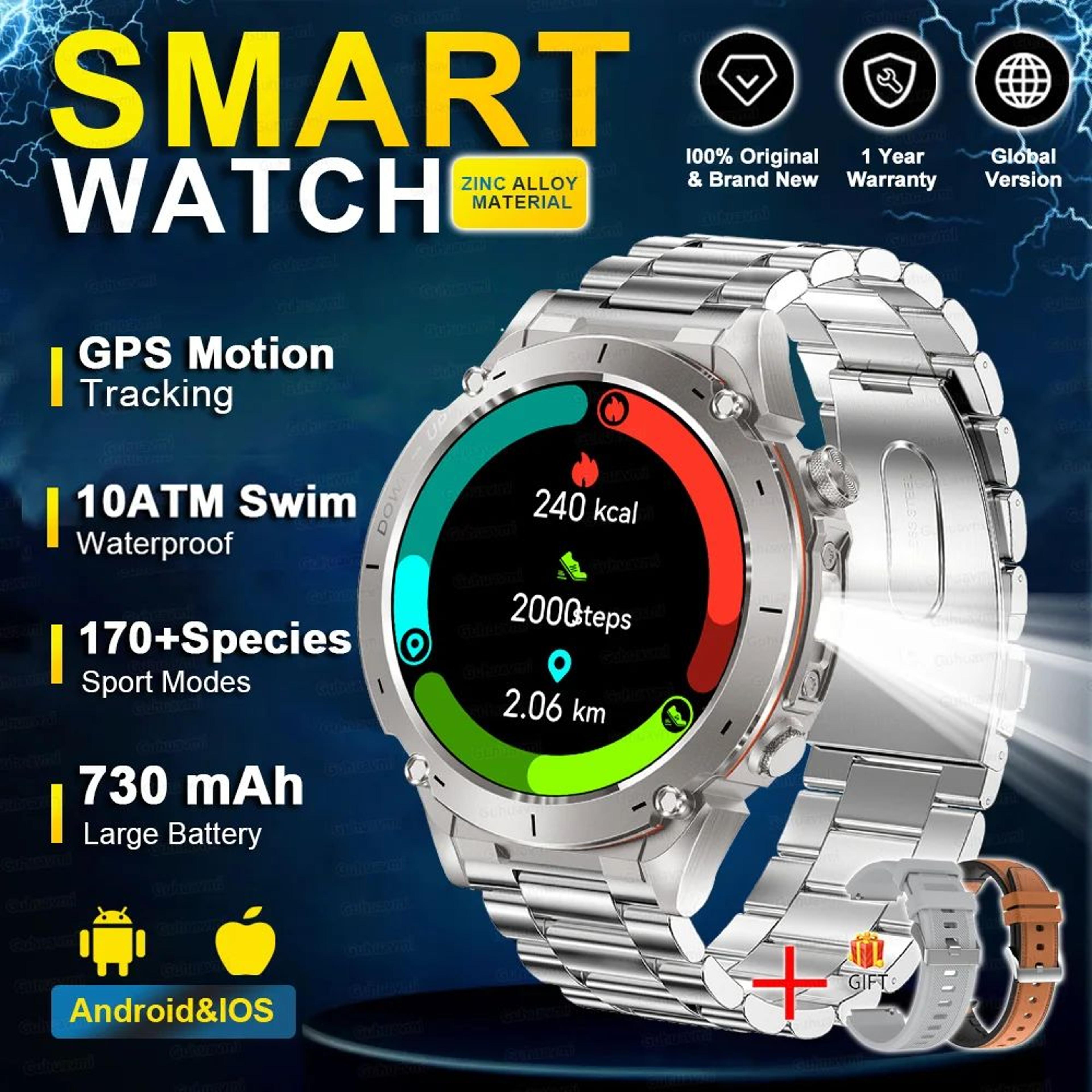 Stratos 4 GPS Smartwatch AMOLED HD Compass Altimeter Call 23