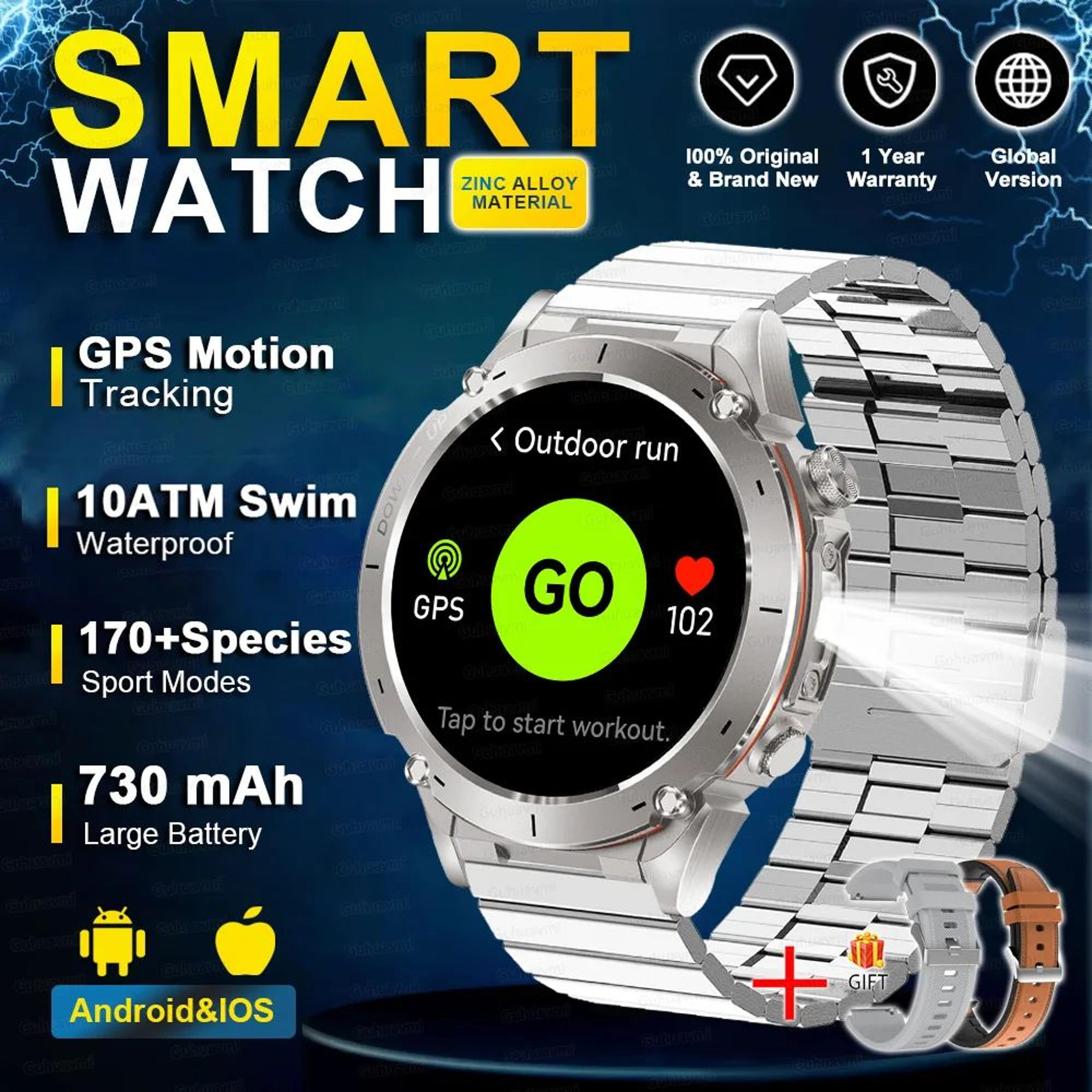 Stratos 4 GPS Smartwatch AMOLED HD Compass Altimeter Call 25