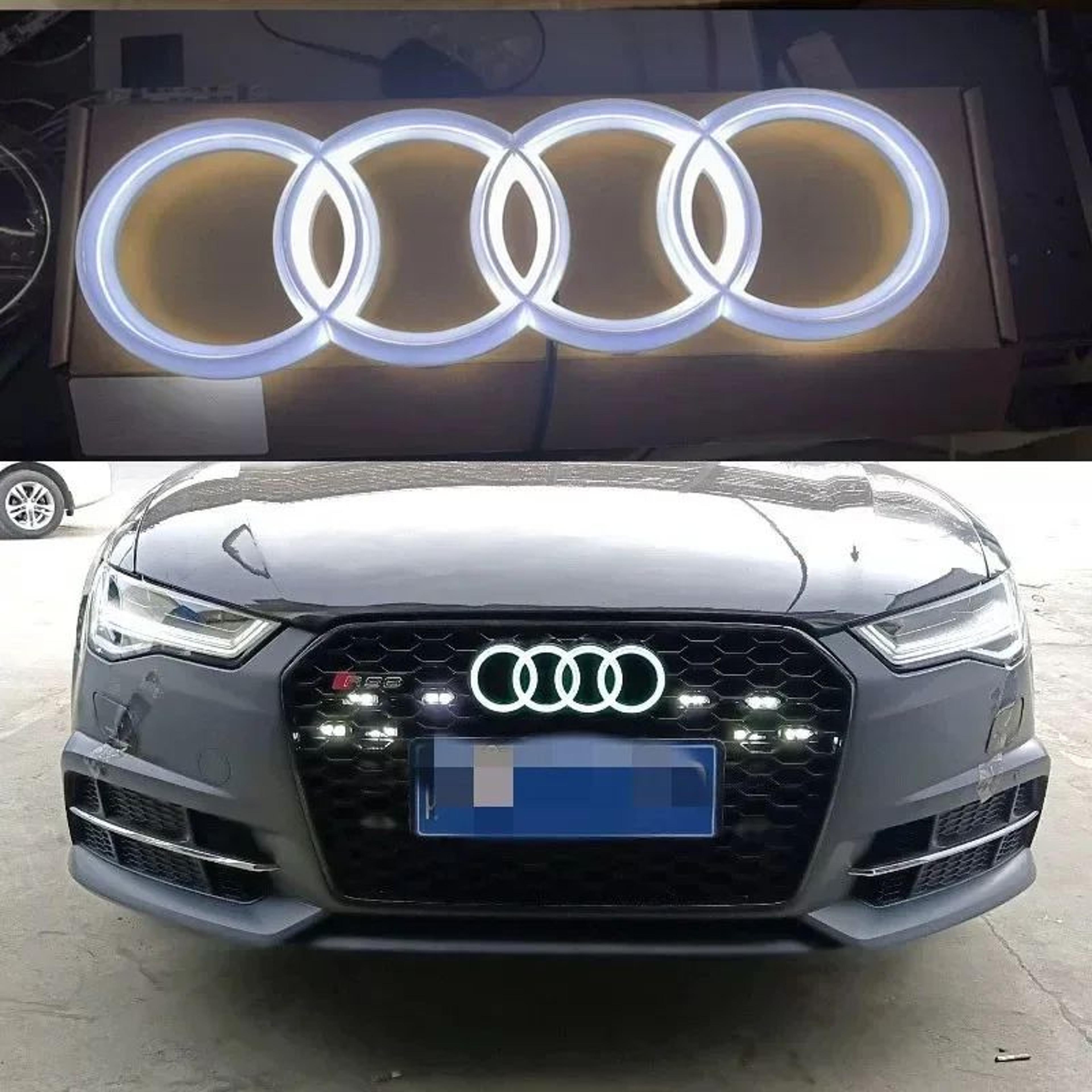 led front grill emblem light for audi a3 a4 a5 a6 q5 q7