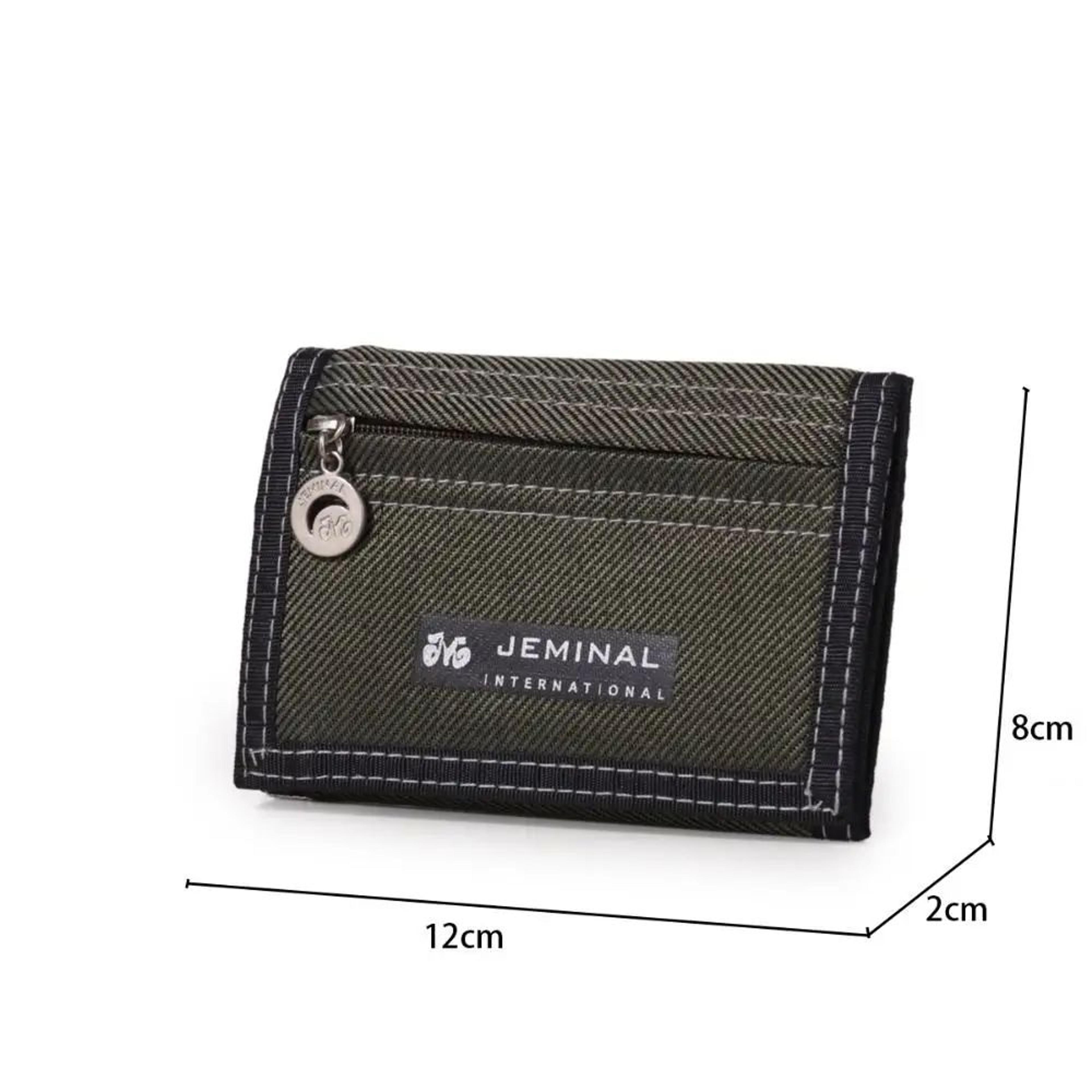 Men Canvas Trifold Wallet Card Holder 5