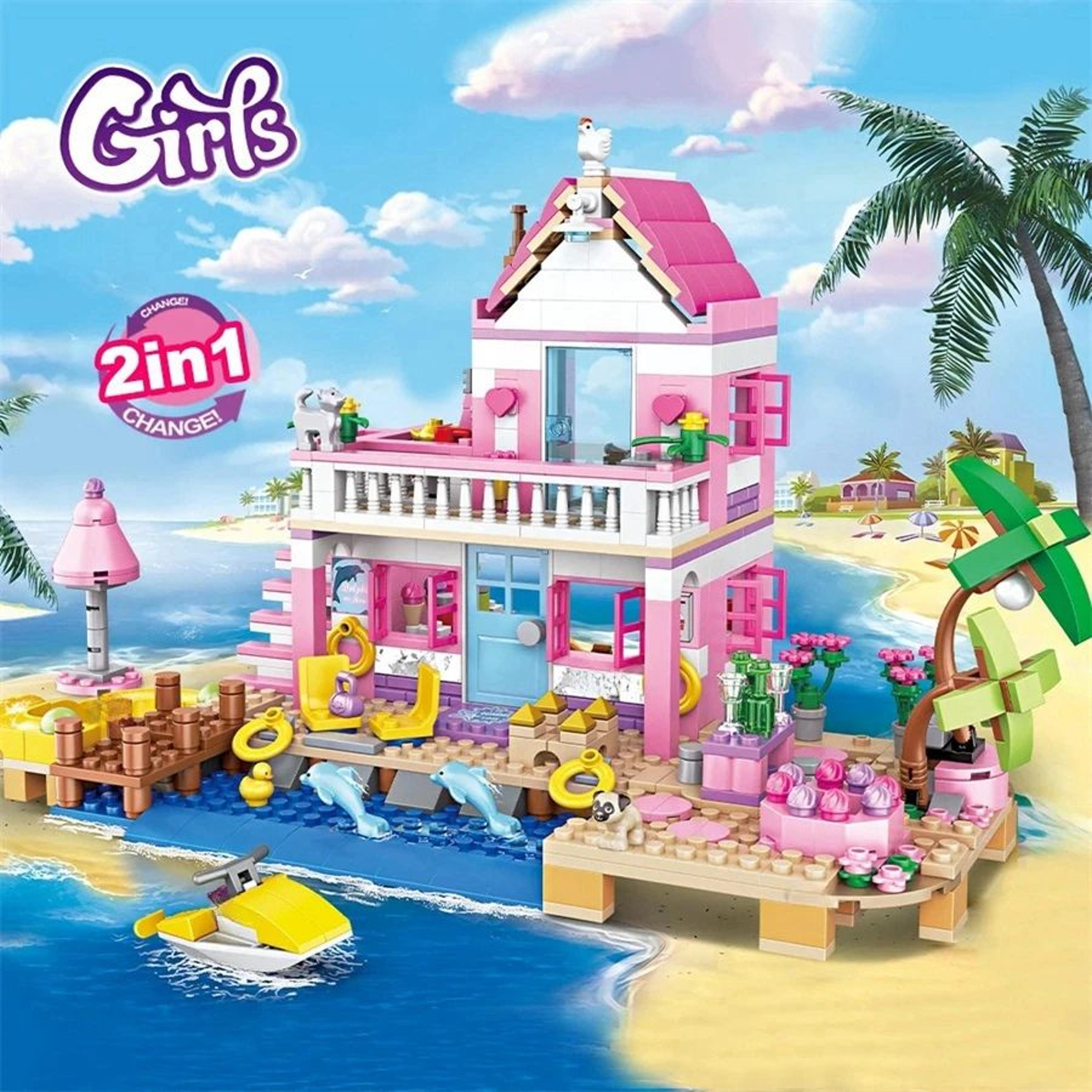 Seaside Villa City House Building Blocks Set 3