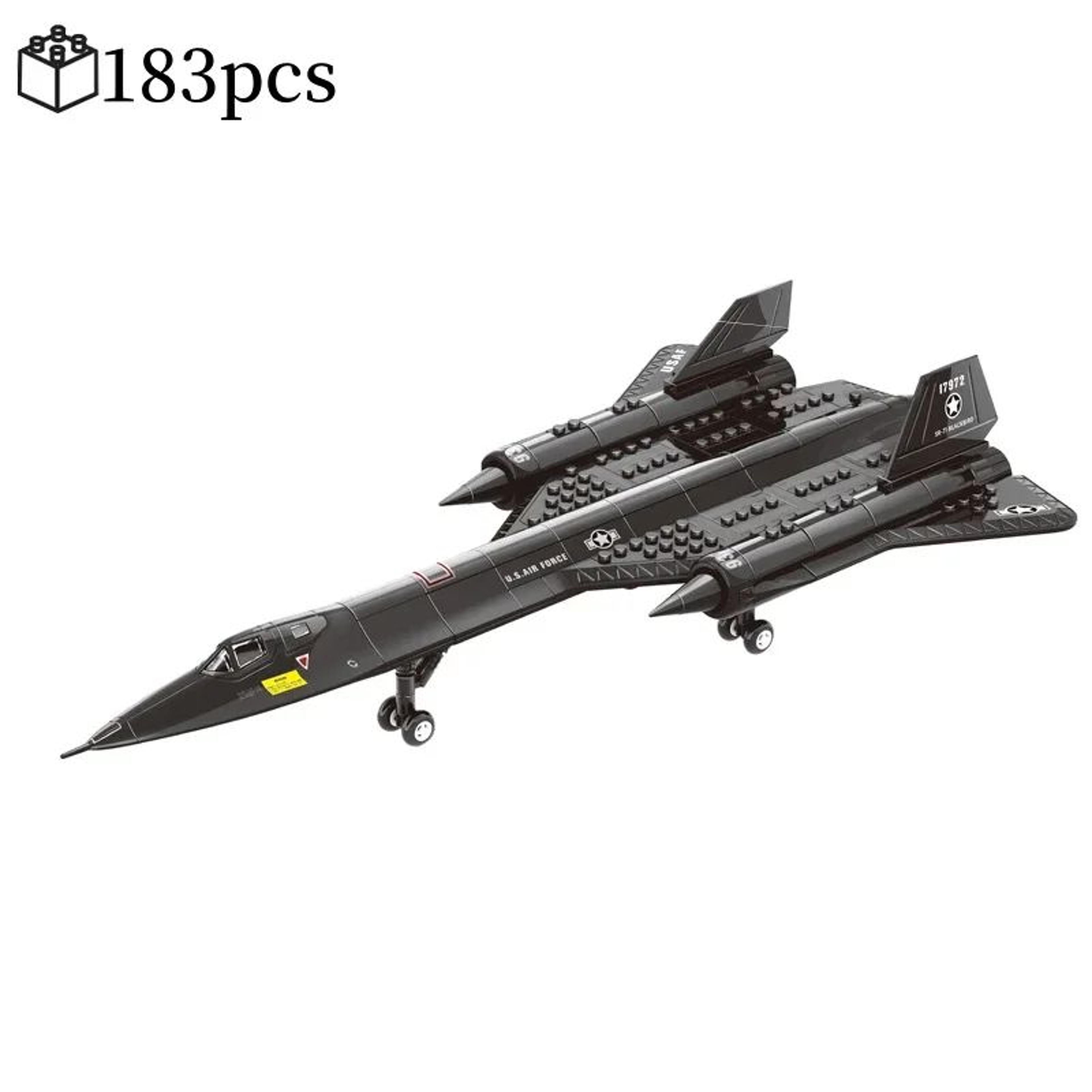 SR71 Blackbird Spy Plane Building Block Set 7