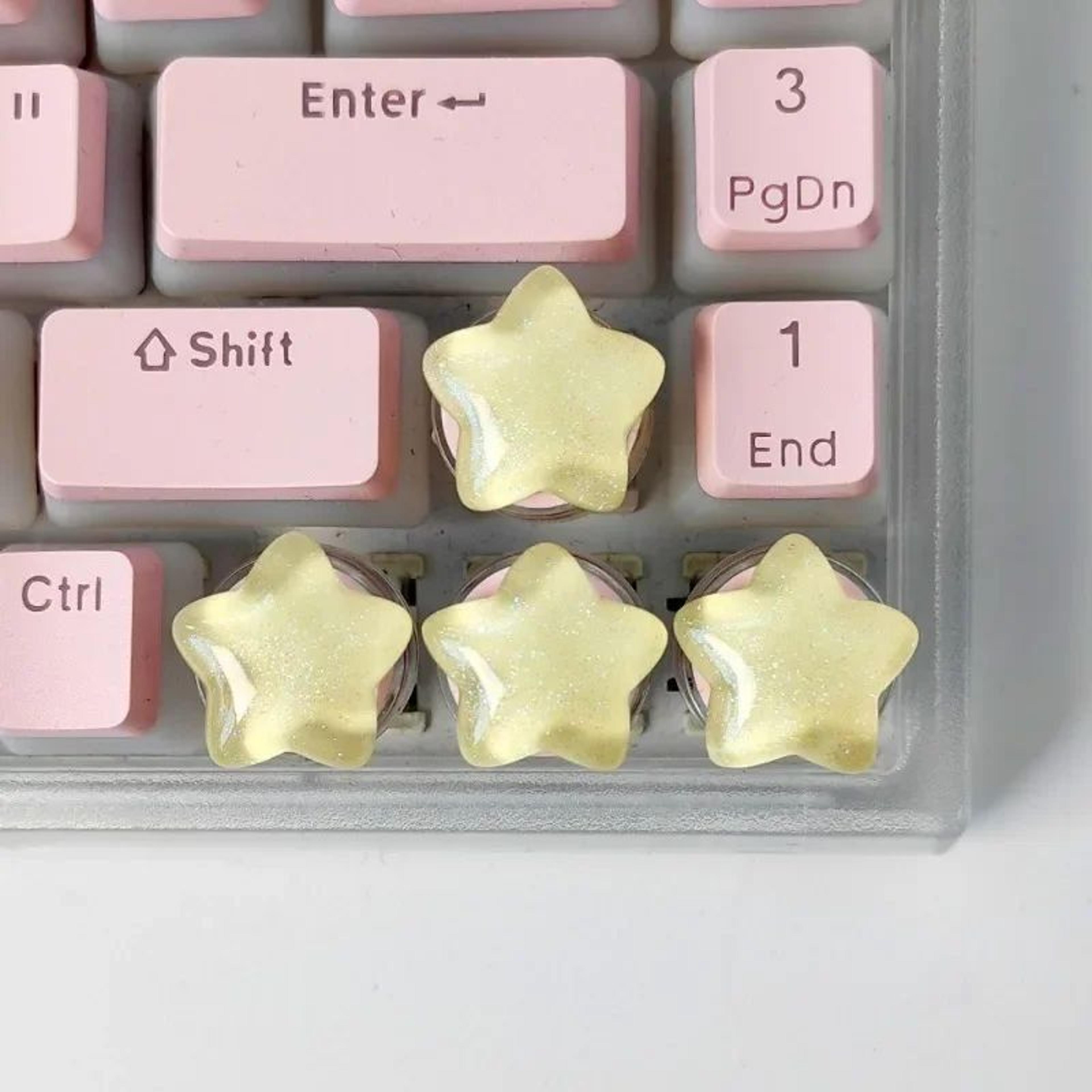 Cute Star Translucent Keycaps Set For Mechanical Keyboard 1