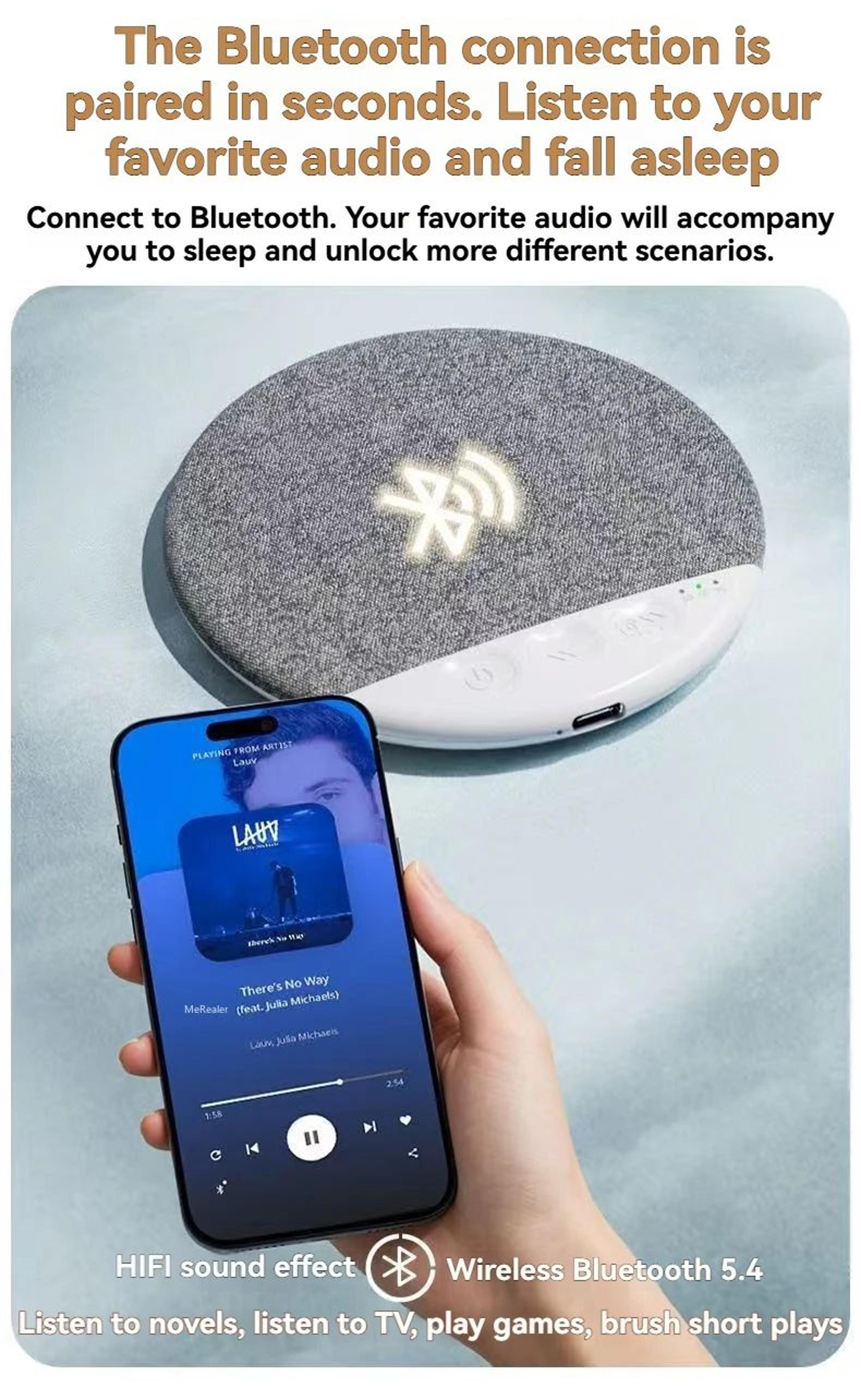 Bluetooth Pillow Speaker Sleep Sound Machine 9