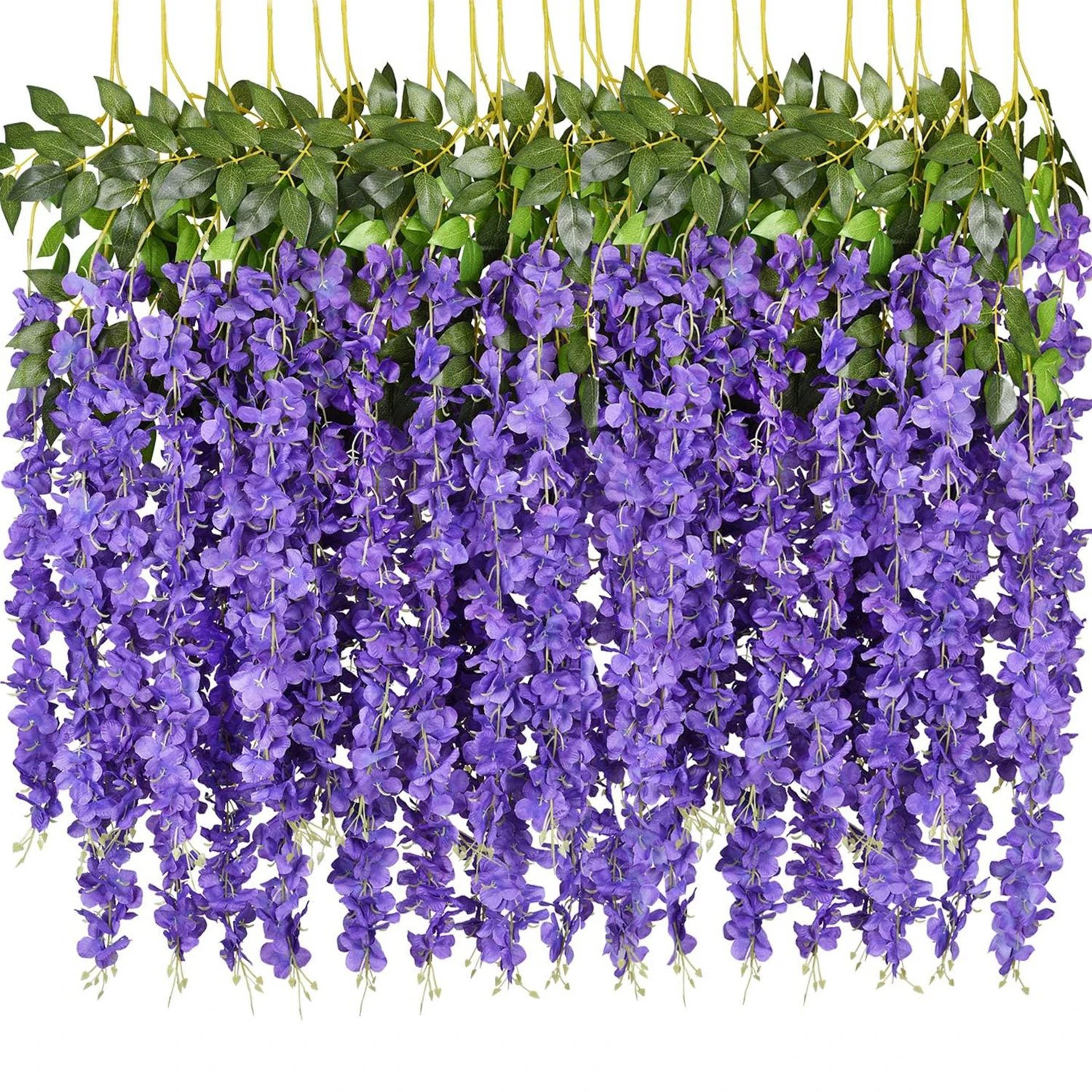 Artificial Violet Vine Hanging Flowers Decor 8