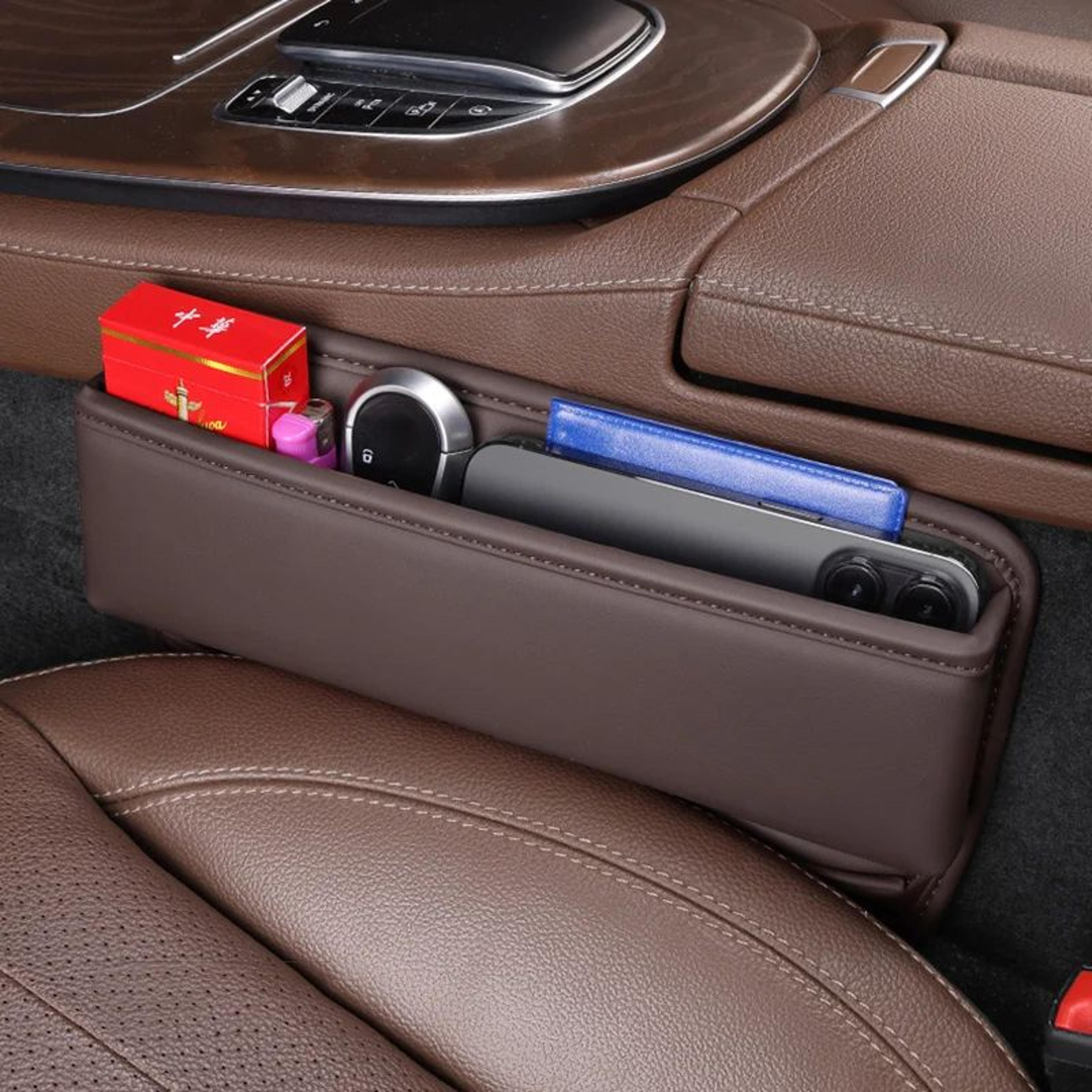 Leather Car Seat Gap Organizer Pocket 3