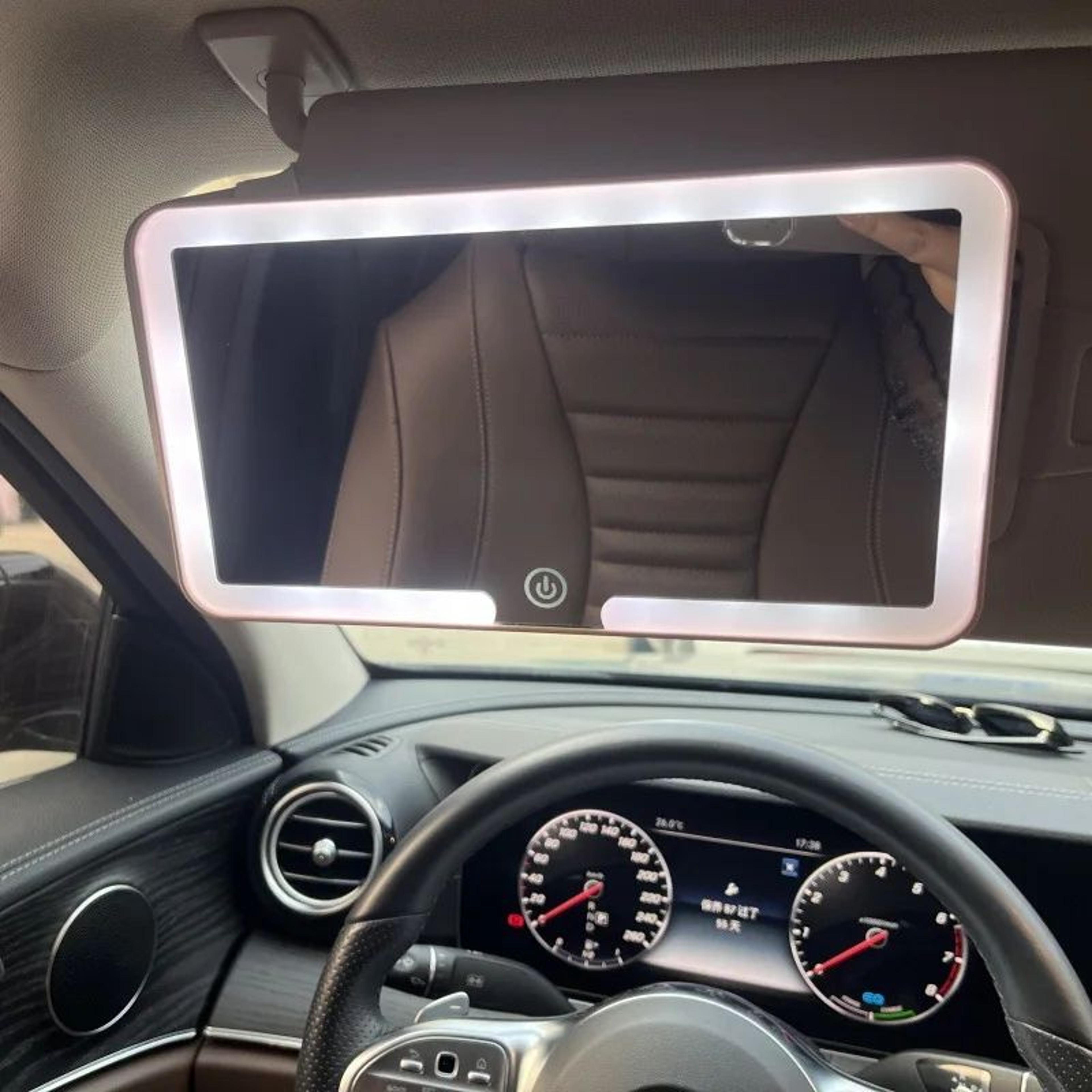 LED Rechargeable Car Sun Visor Makeup Mirror 5