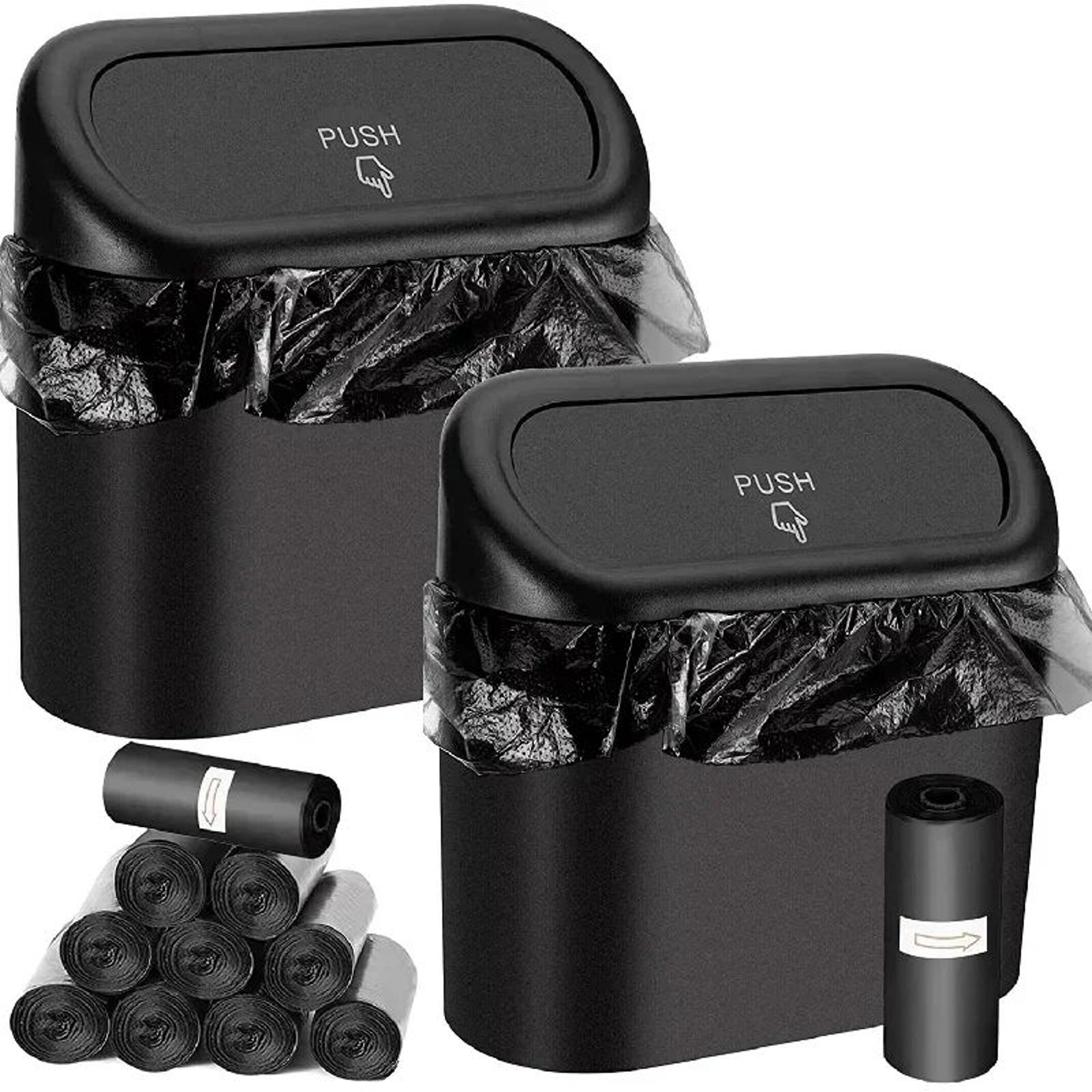 Universal Hanging Car Clamshell Trash Bin Organizer 0