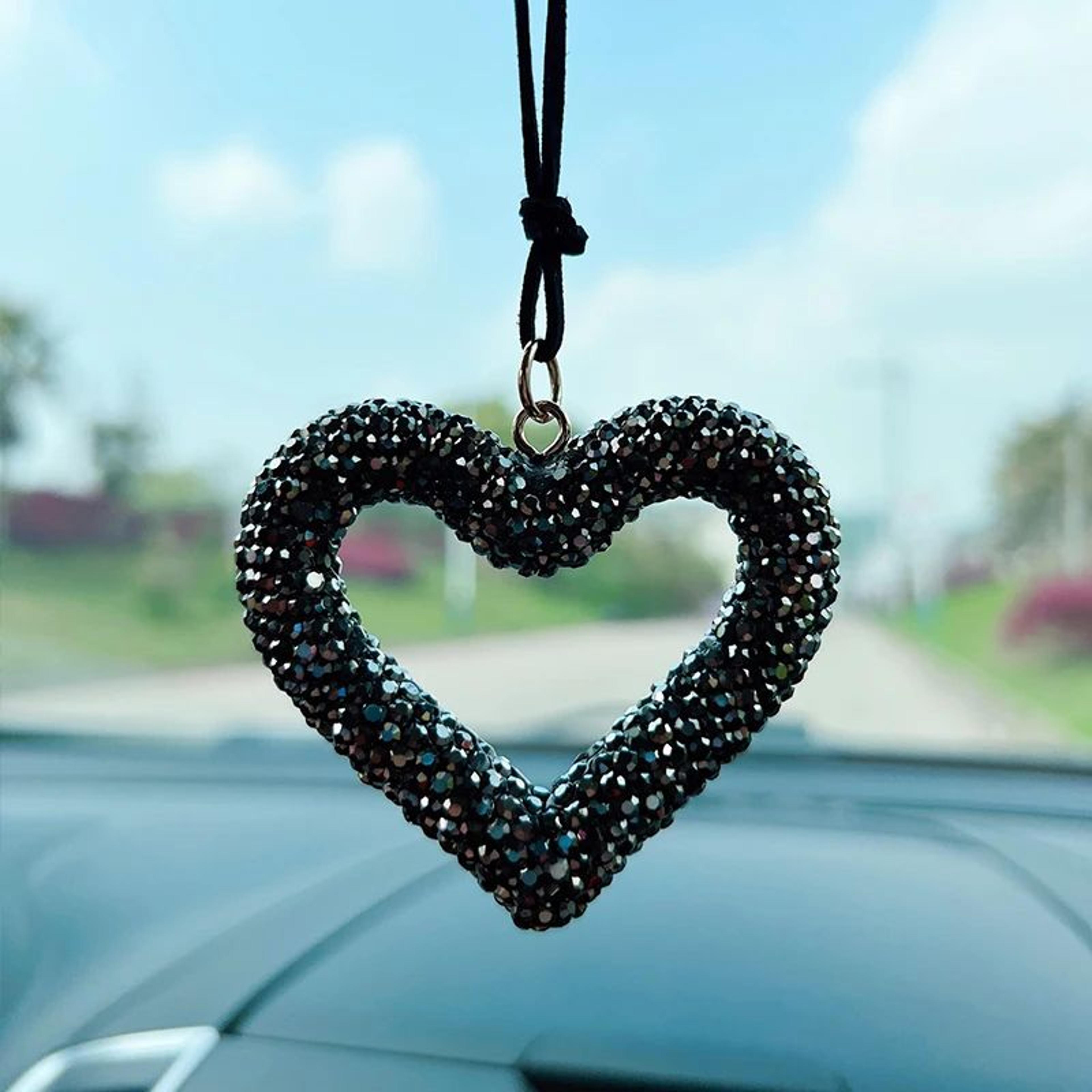 diamond heart car hanging pendant interior ornament