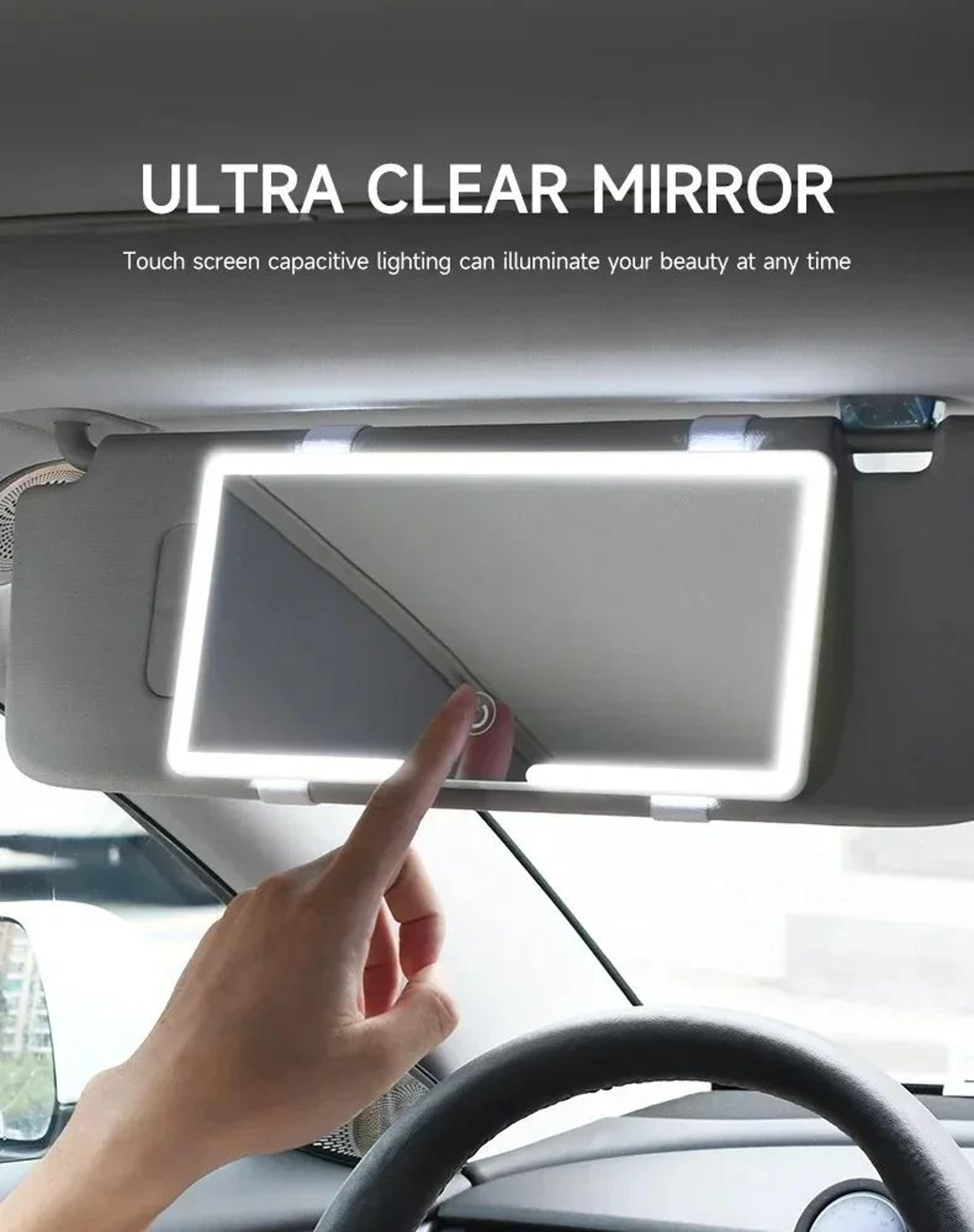 Rechargeable LED Car Sun Visor Makeup Mirror 0