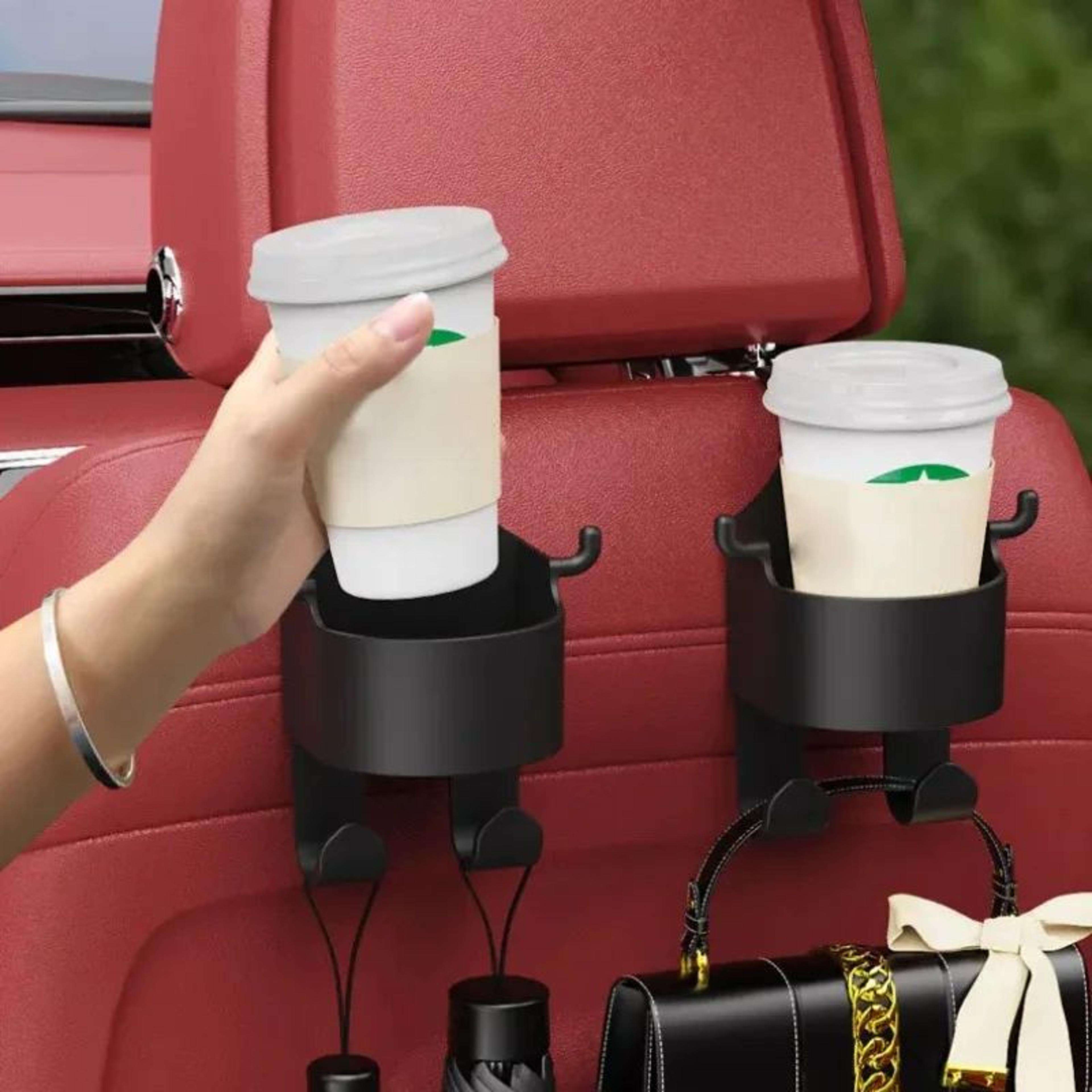 Universal Car Headrest Hook With Cup Holder Organizer 3