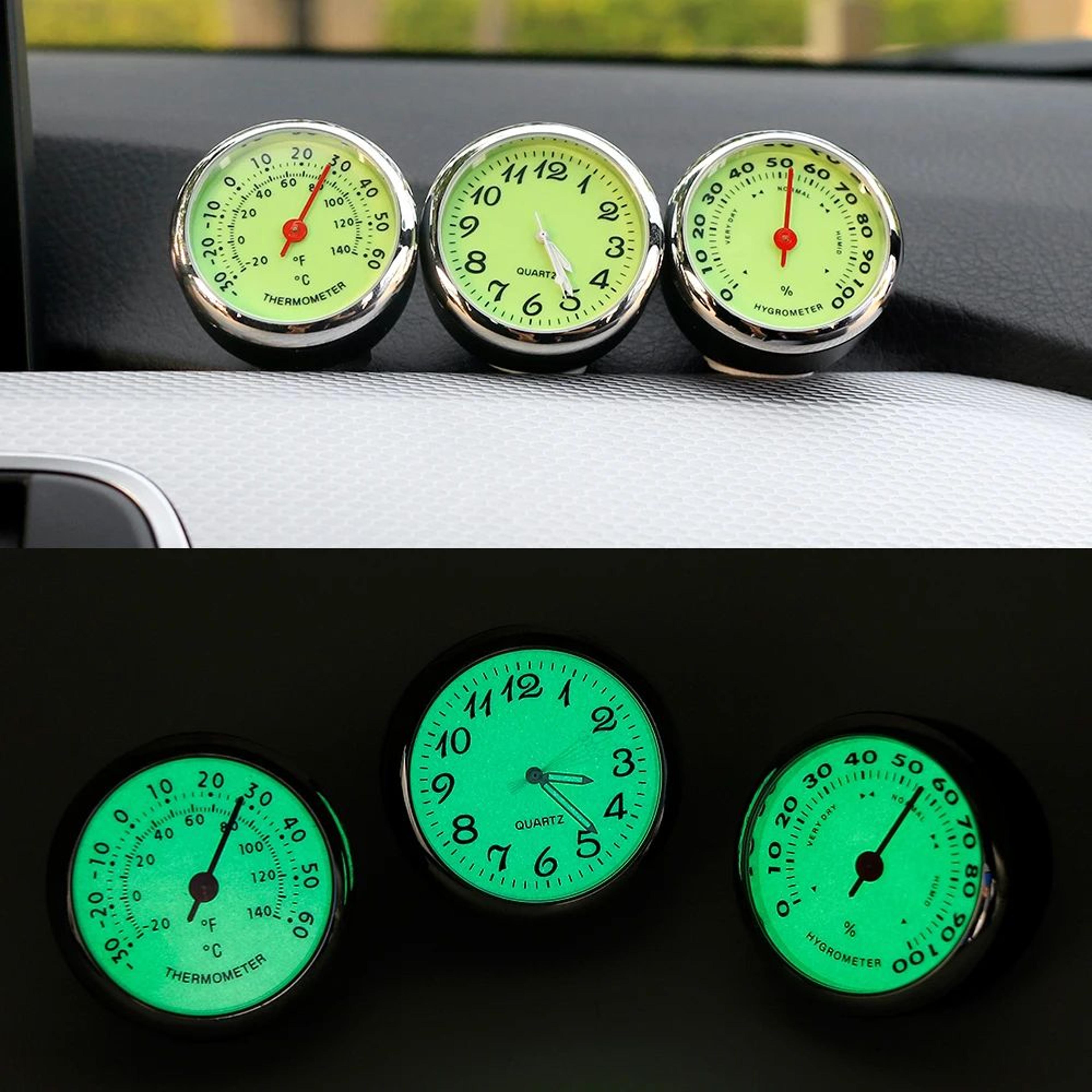 Luminous Car Clock Thermometer Hygrometer 0