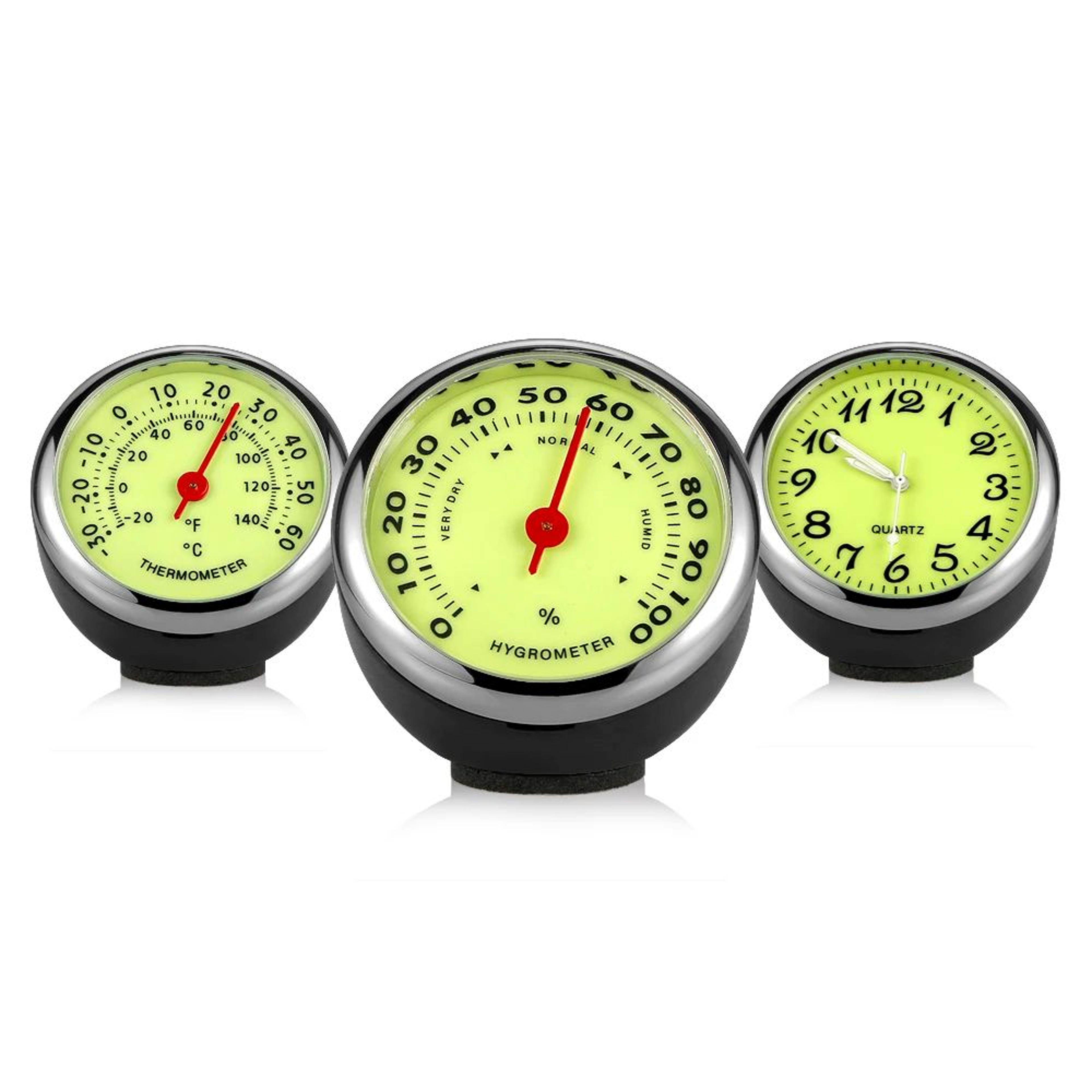Luminous Car Clock Thermometer Hygrometer 3