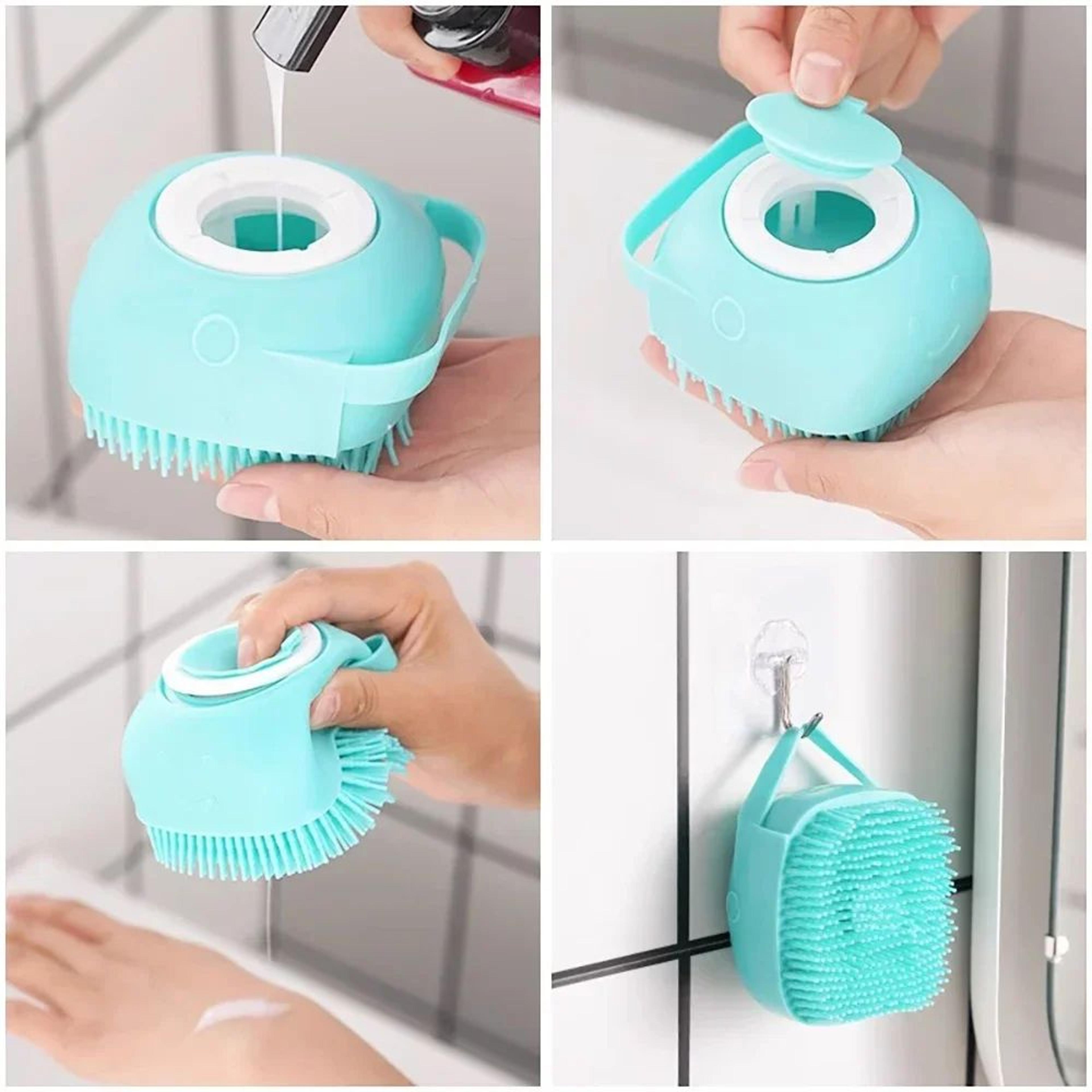 Soft Silicone Pet Bath Massage And Foaming Brush 2