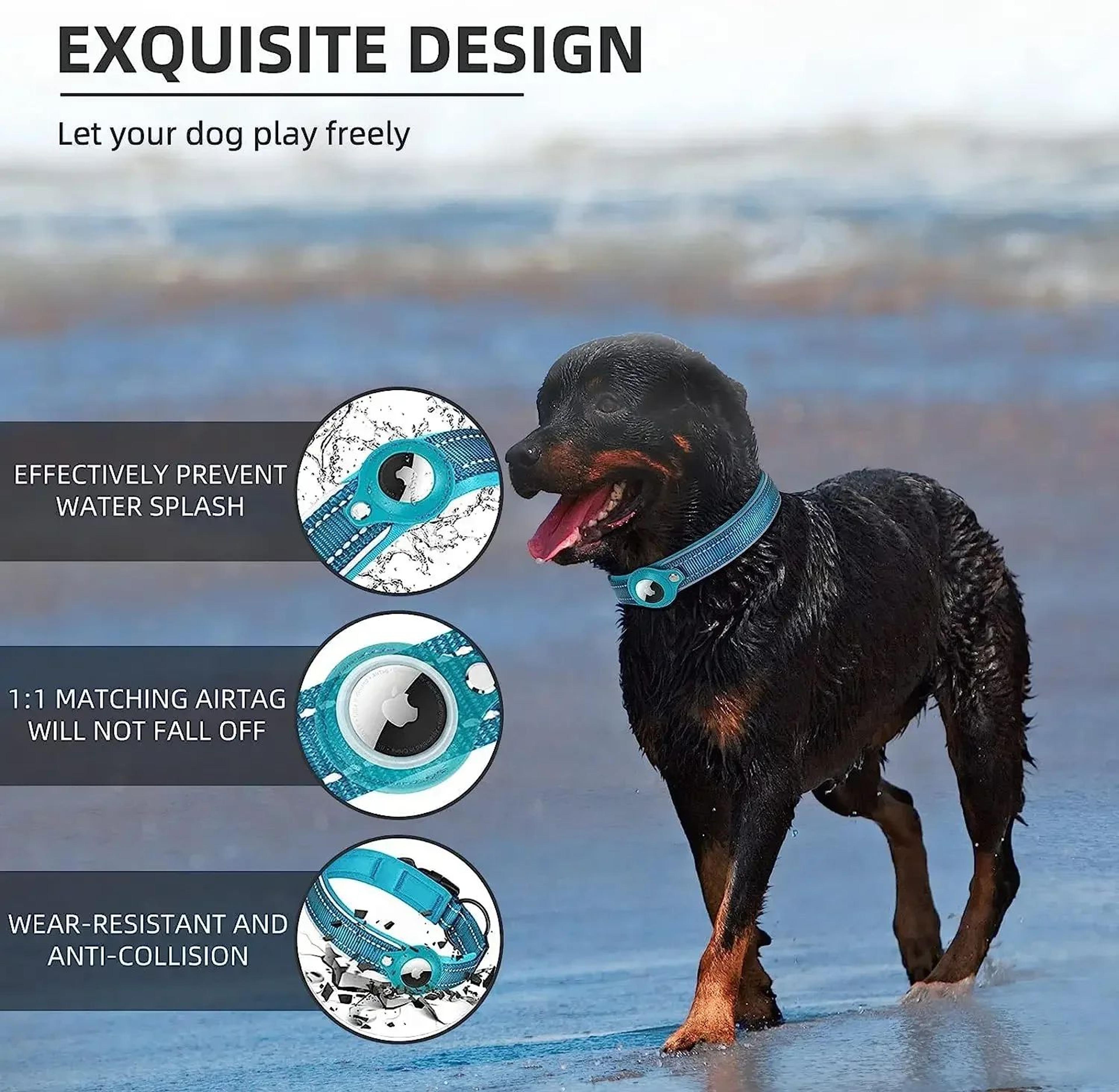 Reflective Waterproof Airtag Pet Collar 2