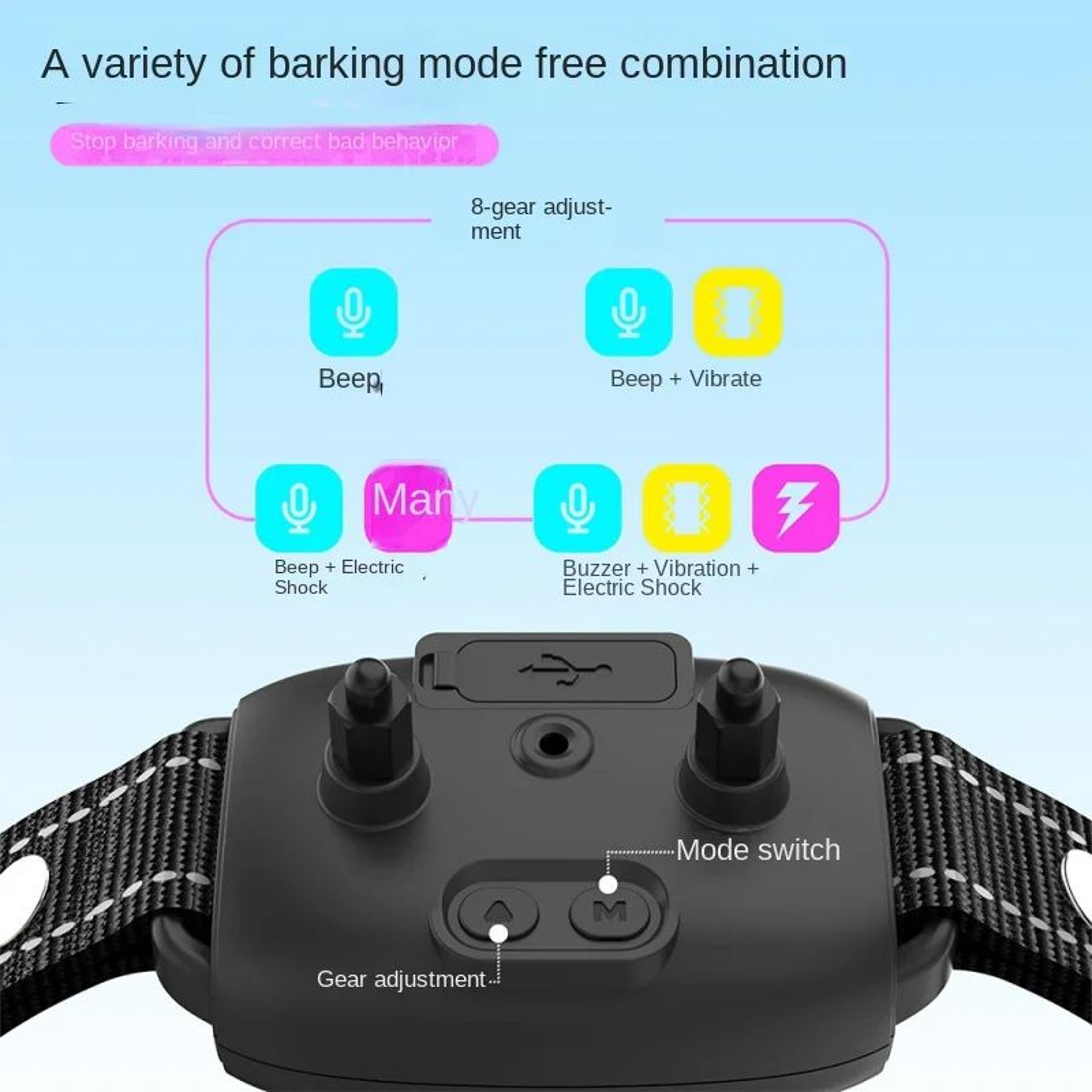 Waterproof Intelligent Anti Bark Dog Training Collar 4