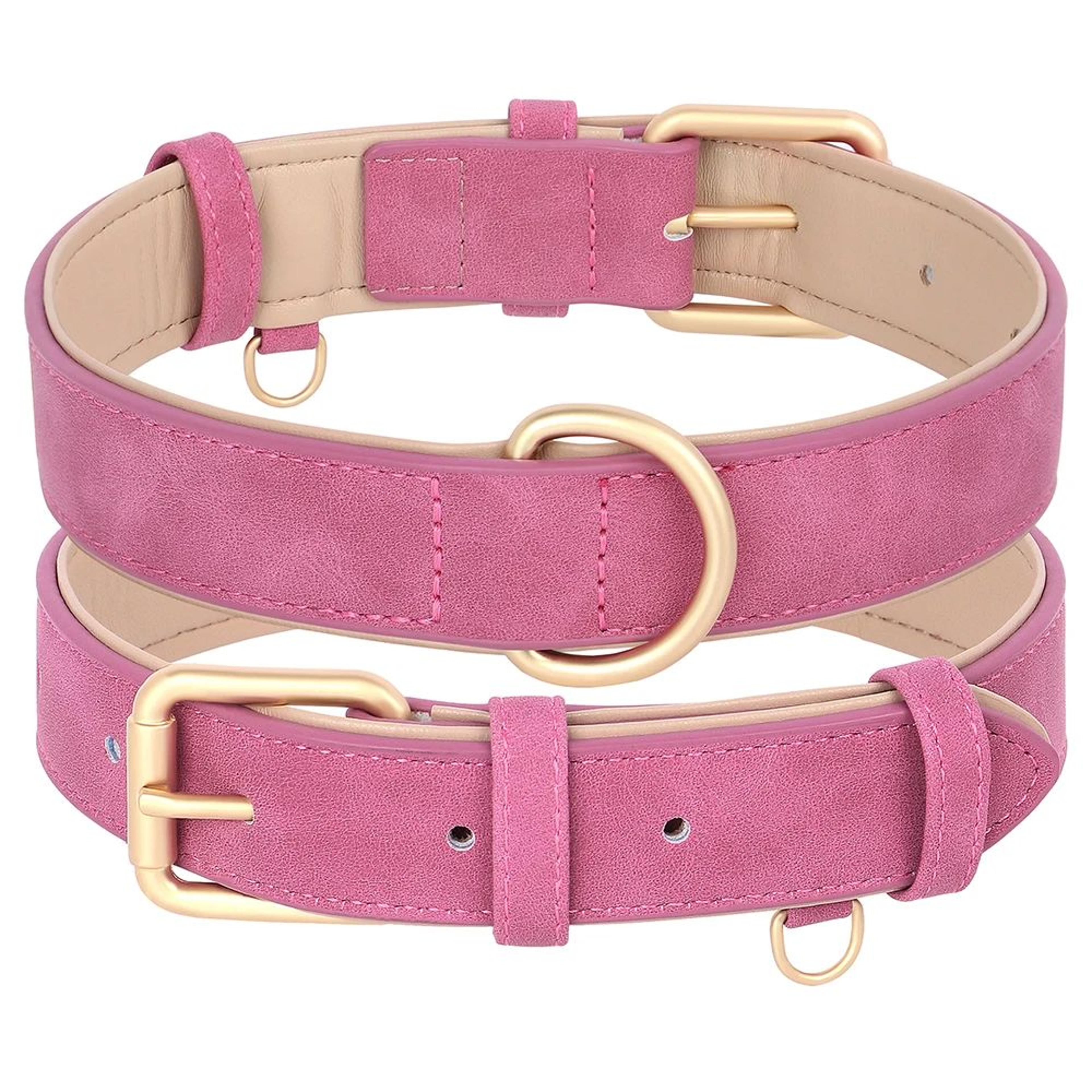 Soft Padded PU Leather Dog Collar And Leash Set 6