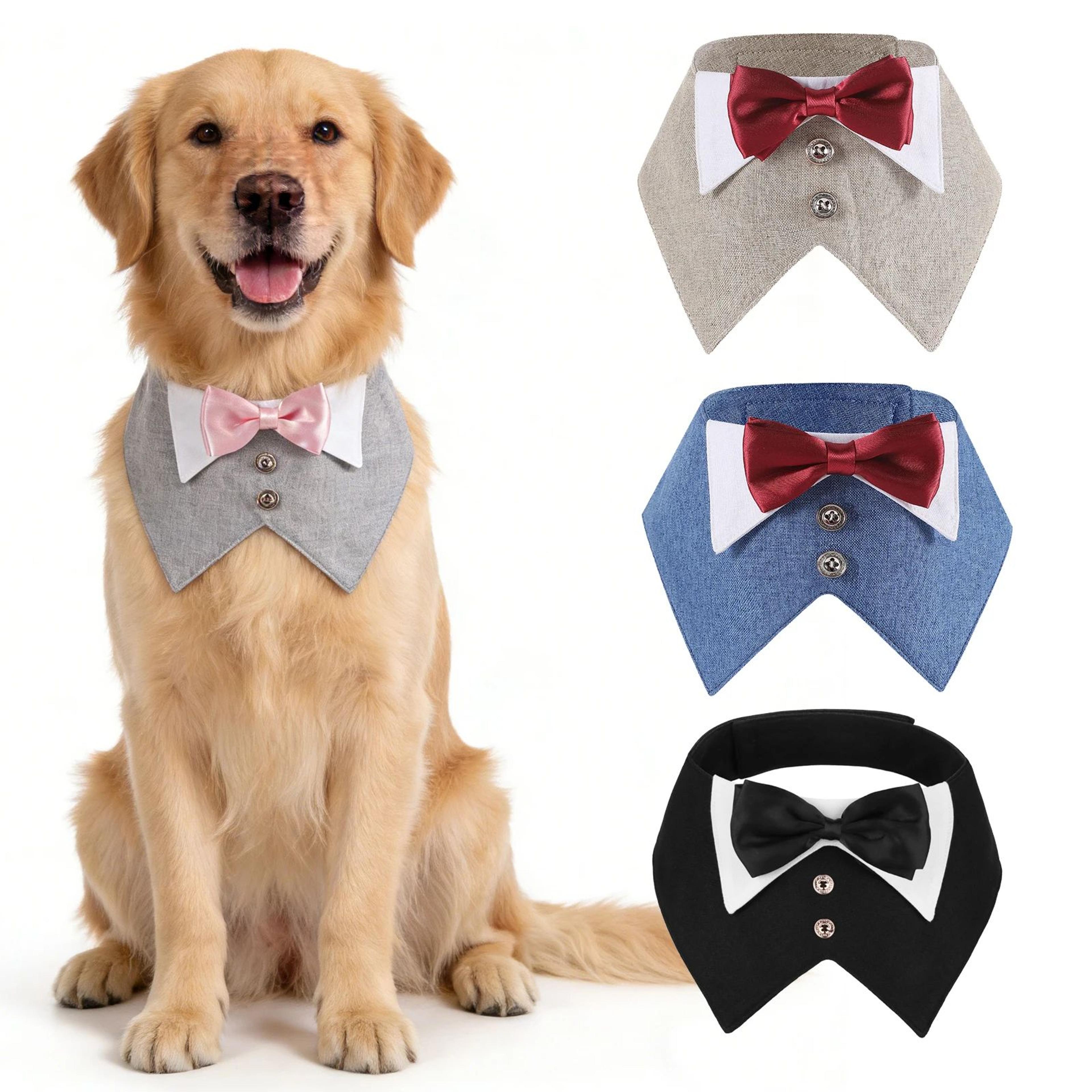 formal dog tuxedo bandana bowtie collar