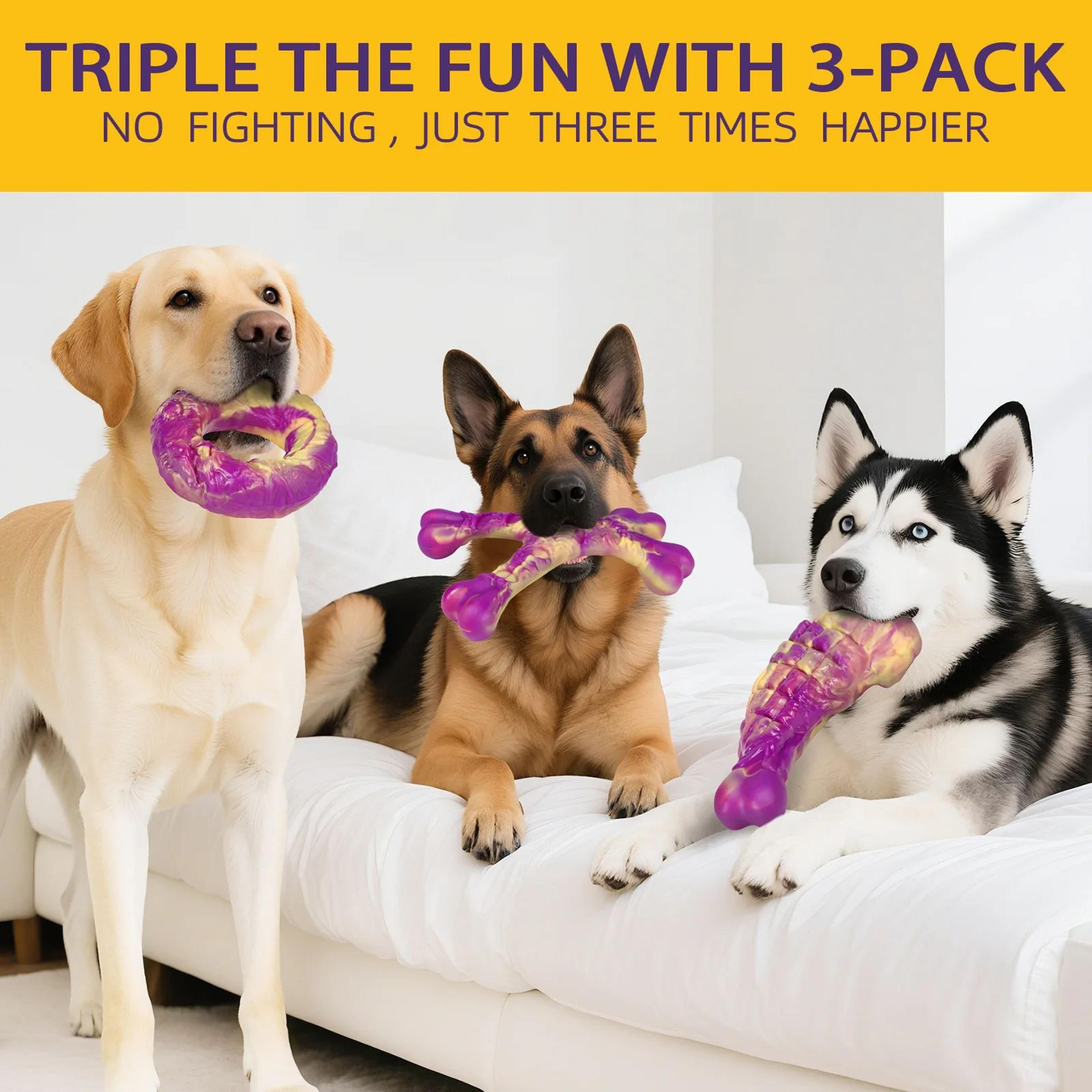 Durable Beef Flavor Dog Chew Toy For Interactive Play 12