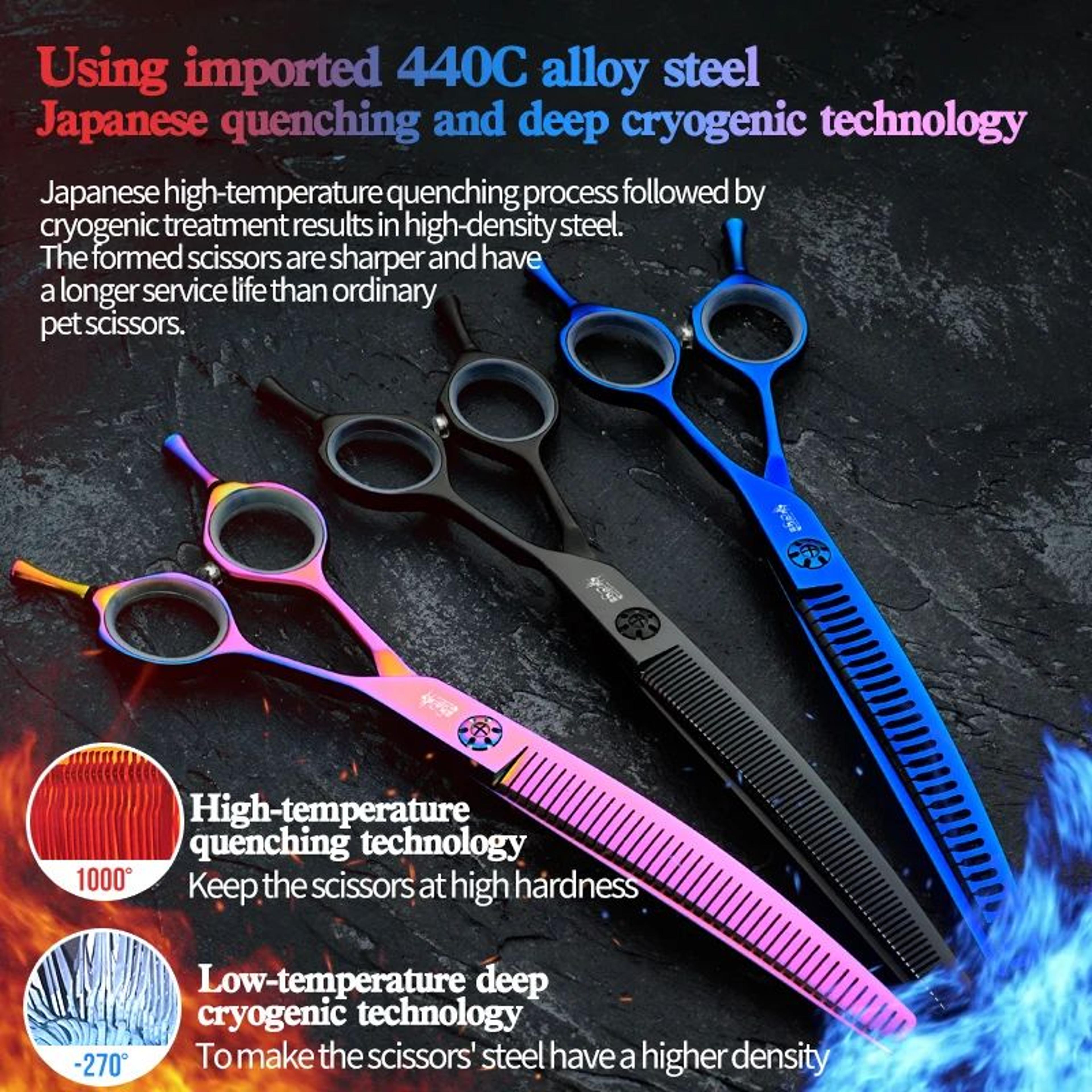 Professional 7 Inch JP440C Pet Grooming Scissors Set 4
