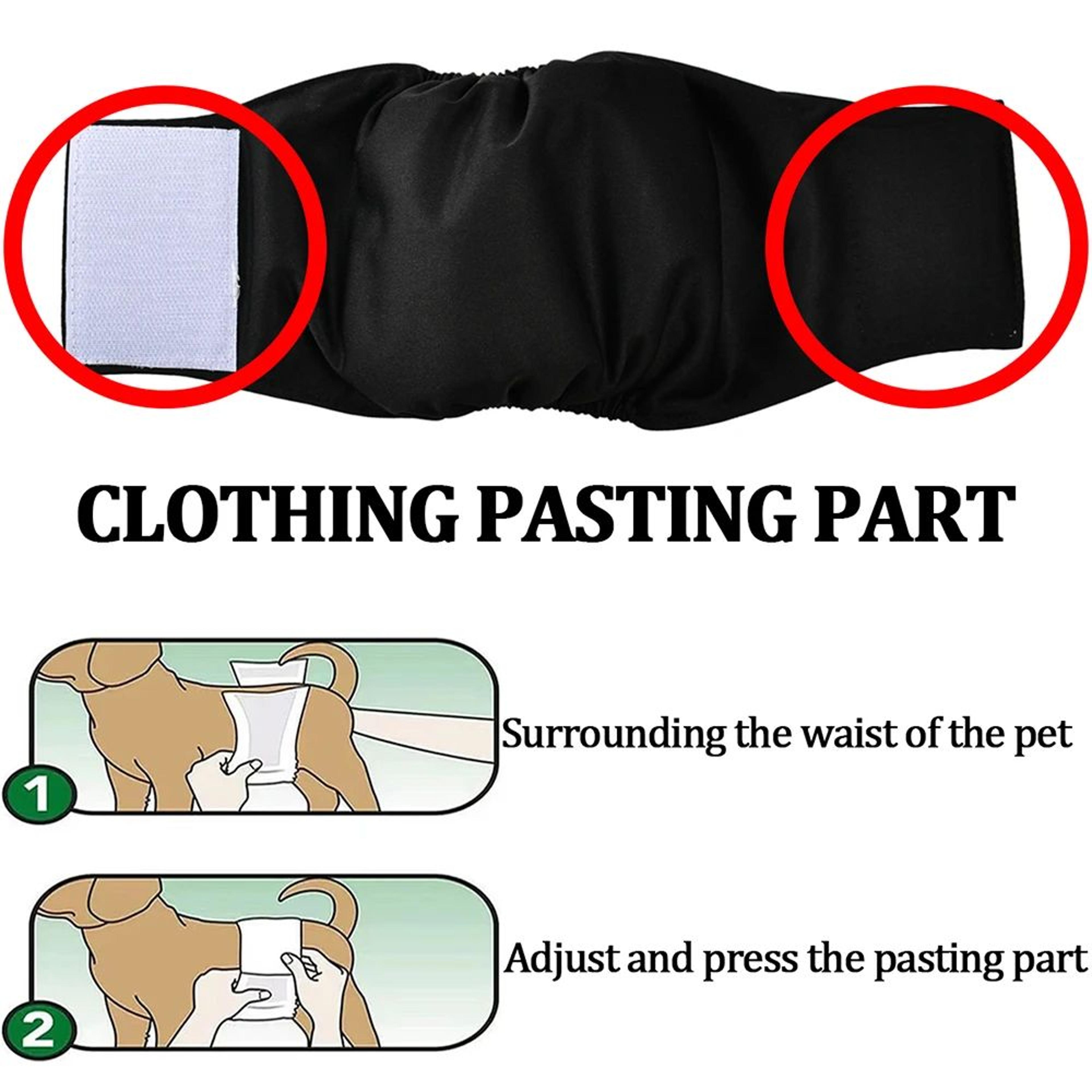 Reusable Washable Belly Band Diapers For Male Dogs 3