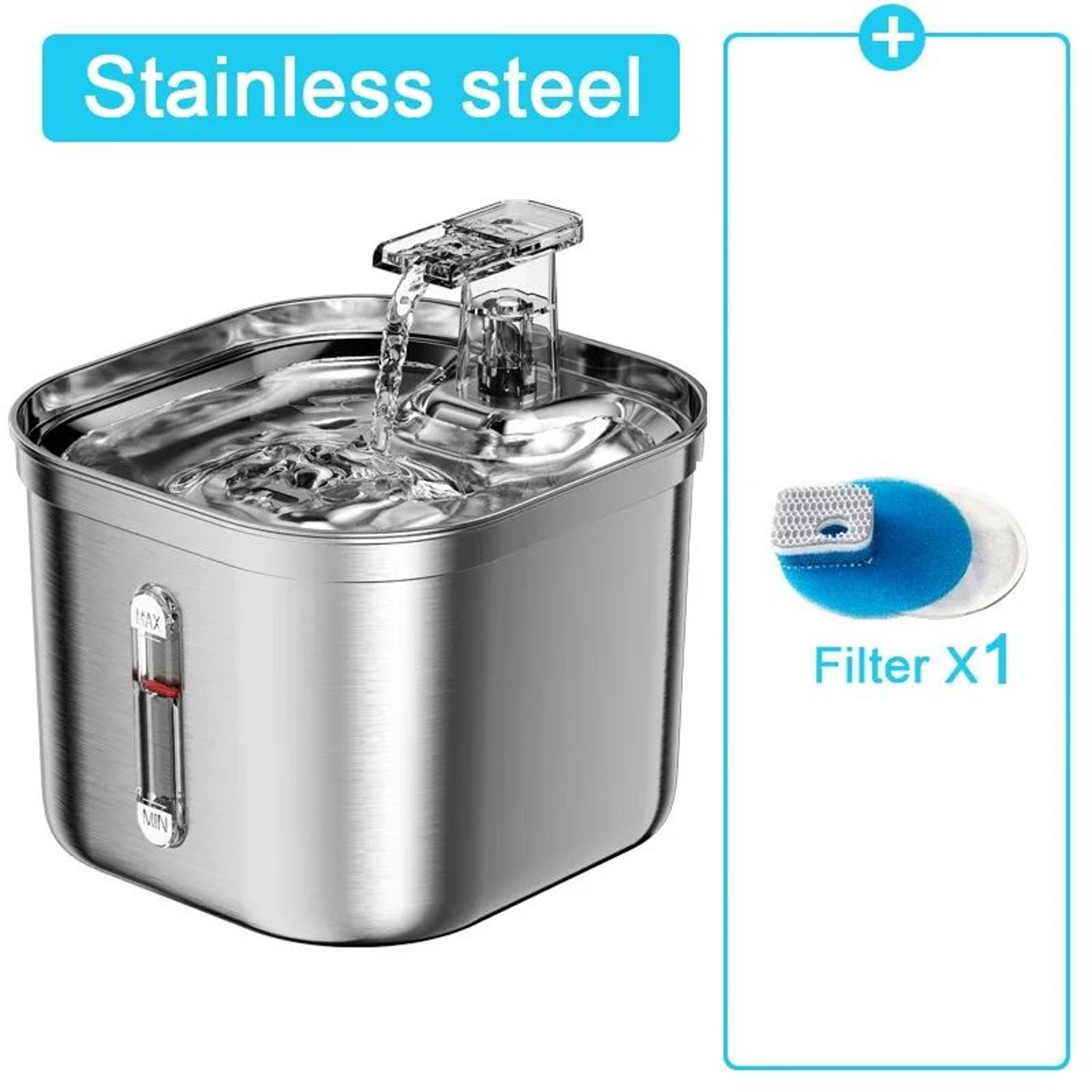 Stainless Steel Automatic Pet Water Fountain With Sensor 15