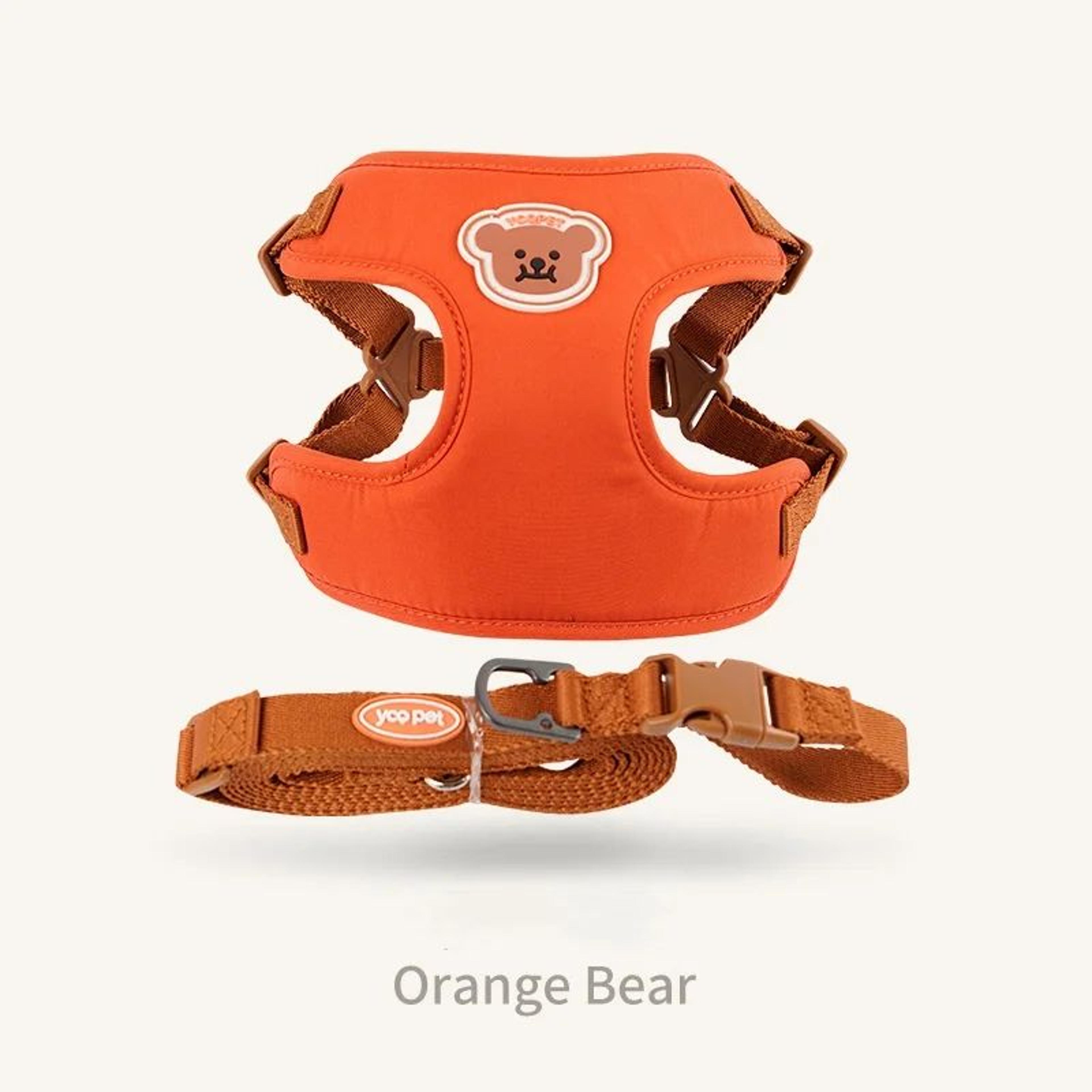 Cute Bear Adjustable Pet Harness And Leash Set 6