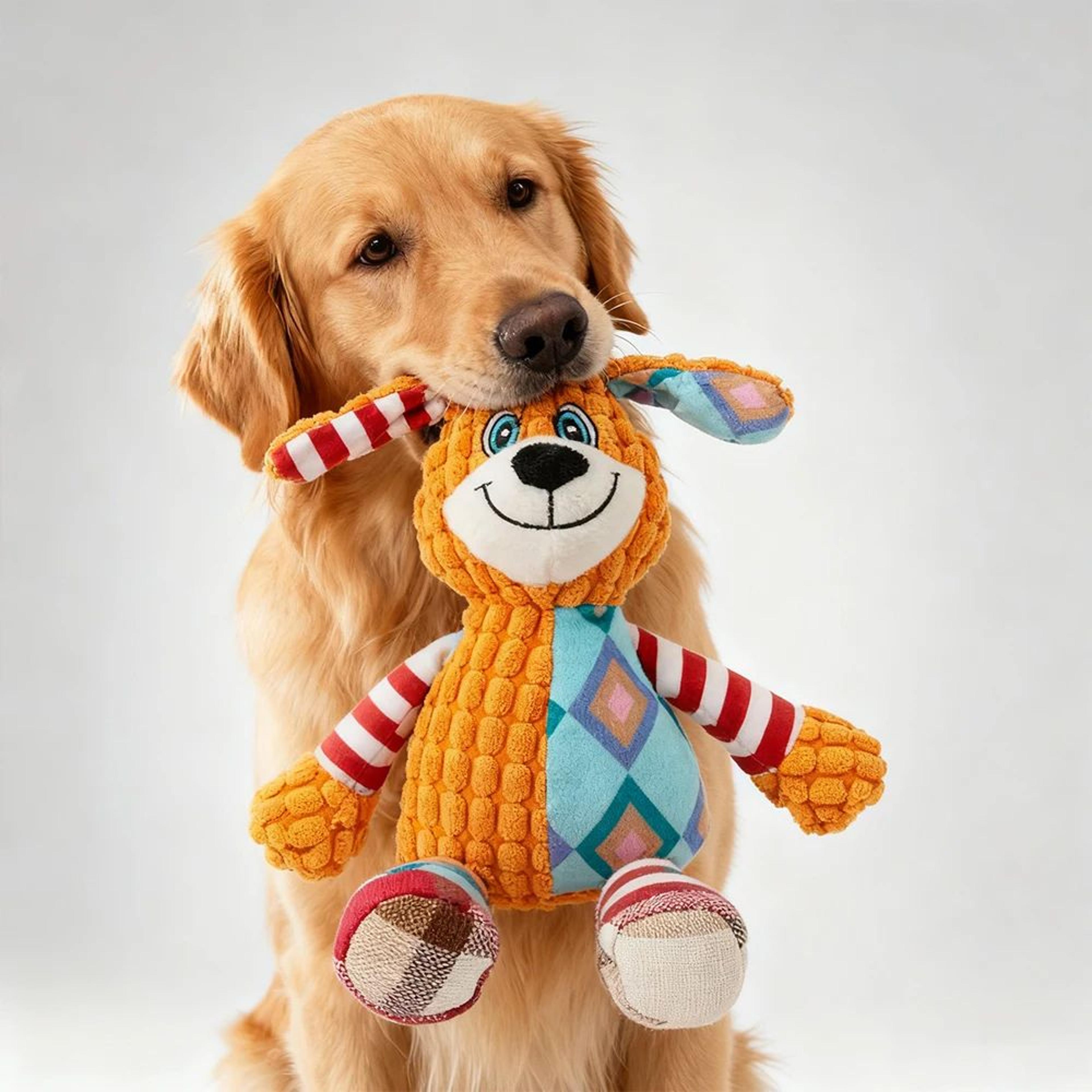 interactive plush chew toy for dogs and cats