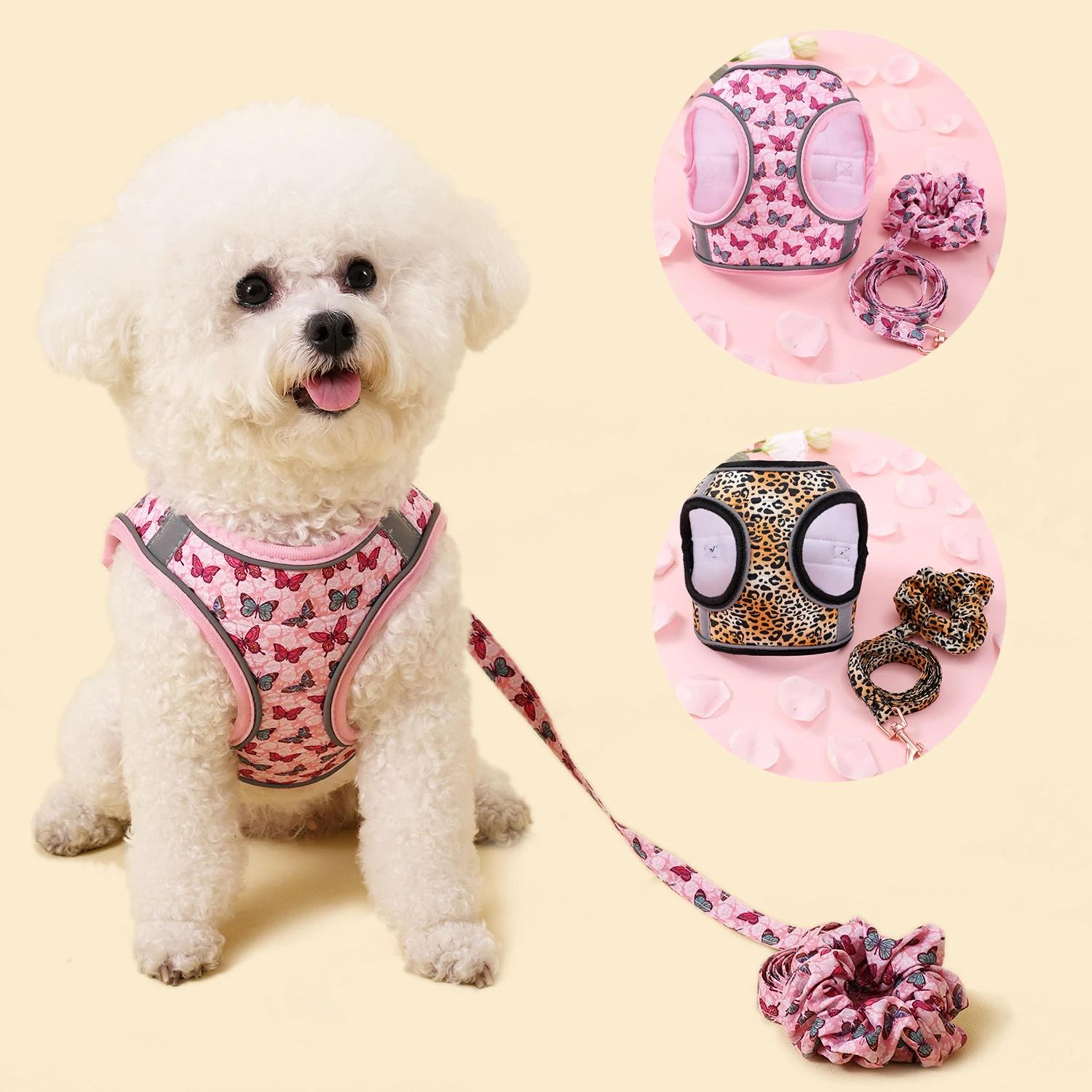 Warm Adjustable Pet Harness And Leash Set For Small Dogs And Cats 0