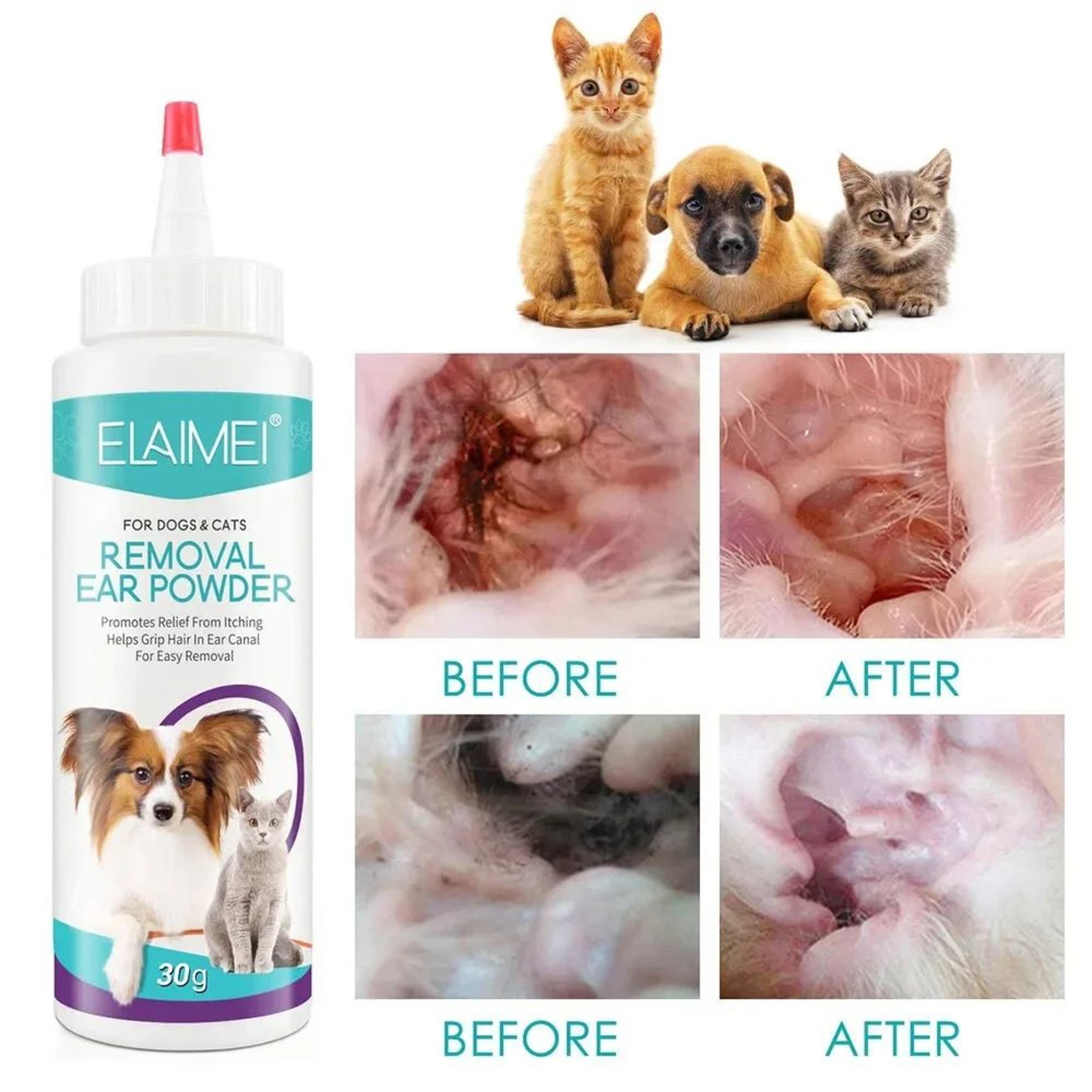 pet ear care powder for dogs and cats