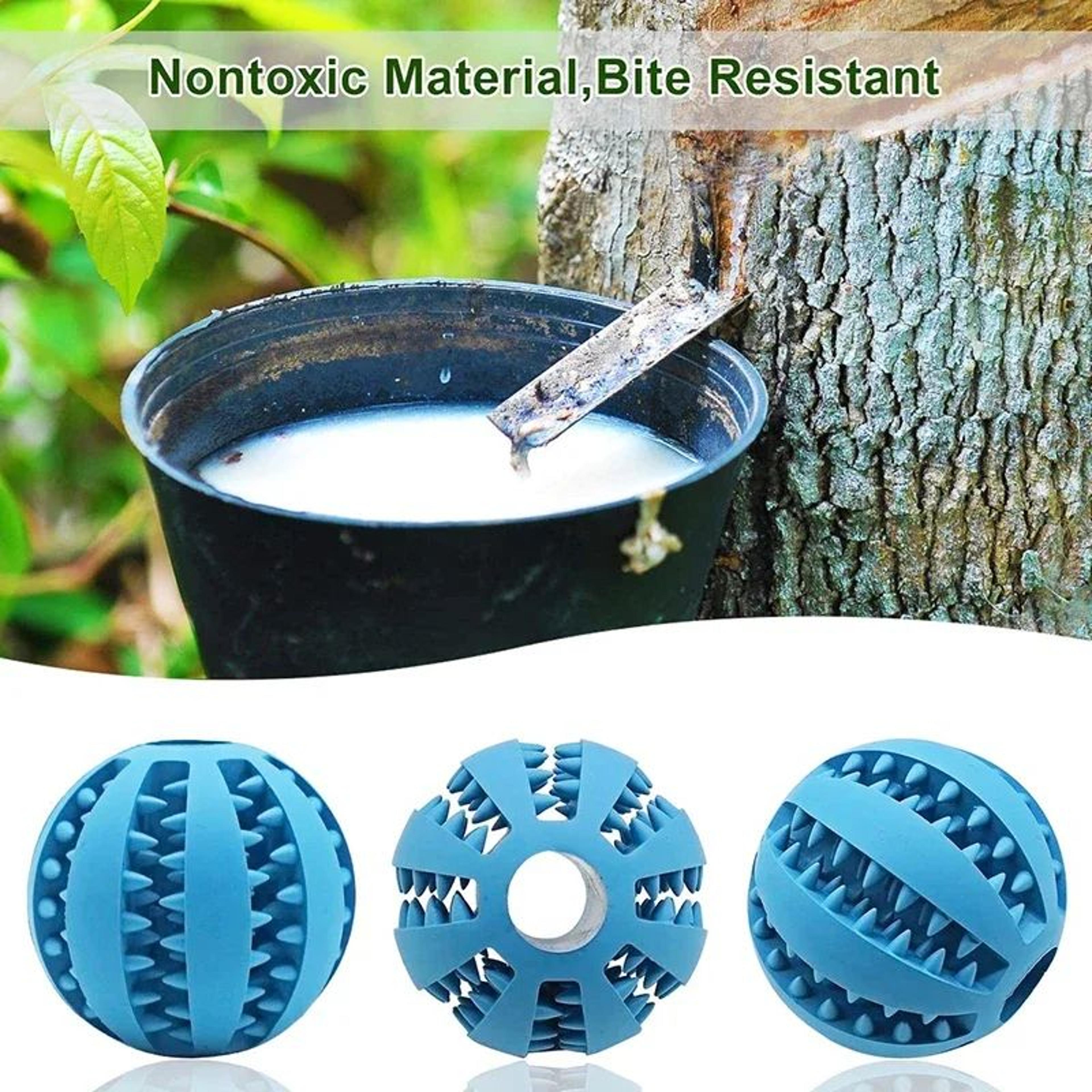 Interactive Treat Dispensing Rubber Dog Ball Toy 2