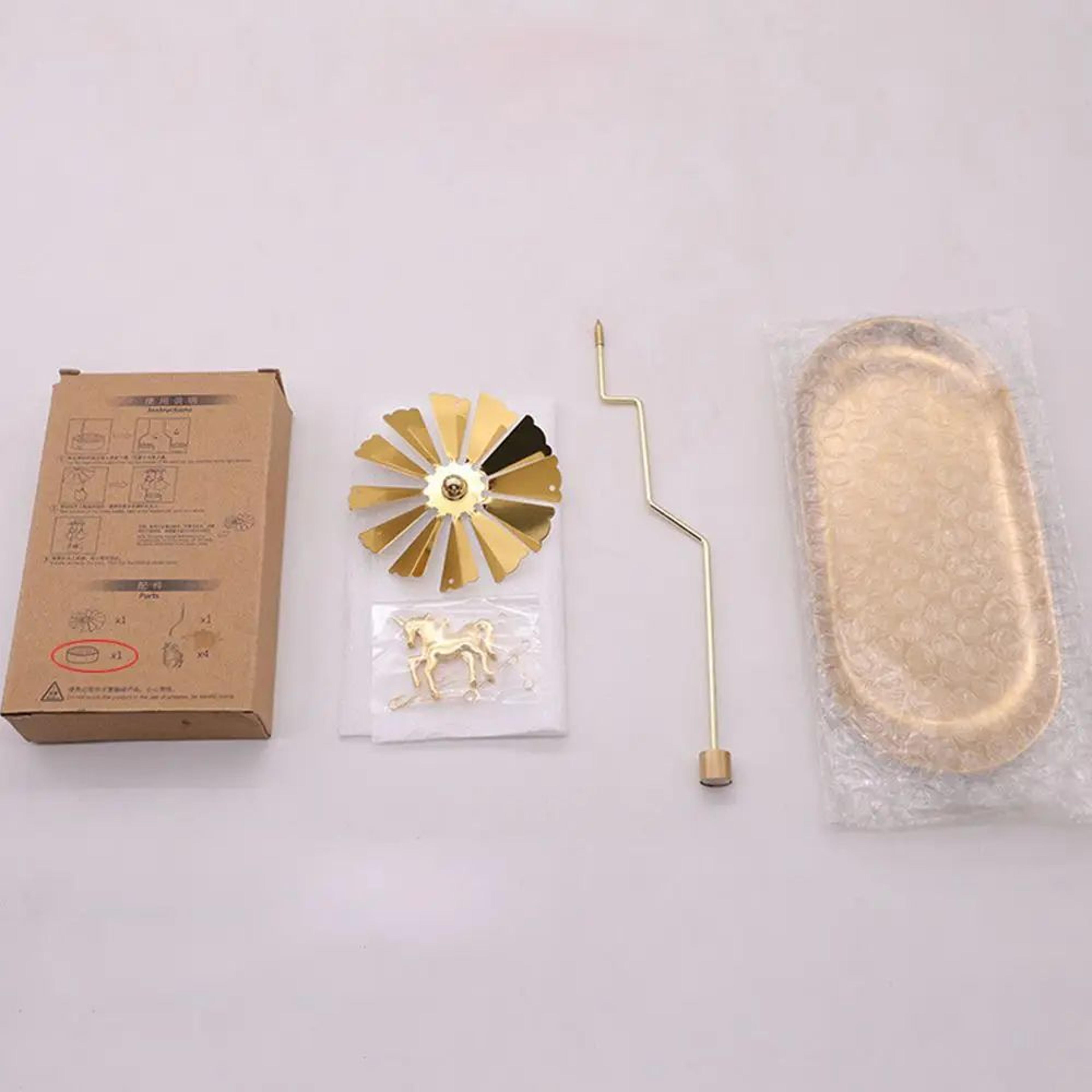 Gold Rotating Tealight Candle Holder 6