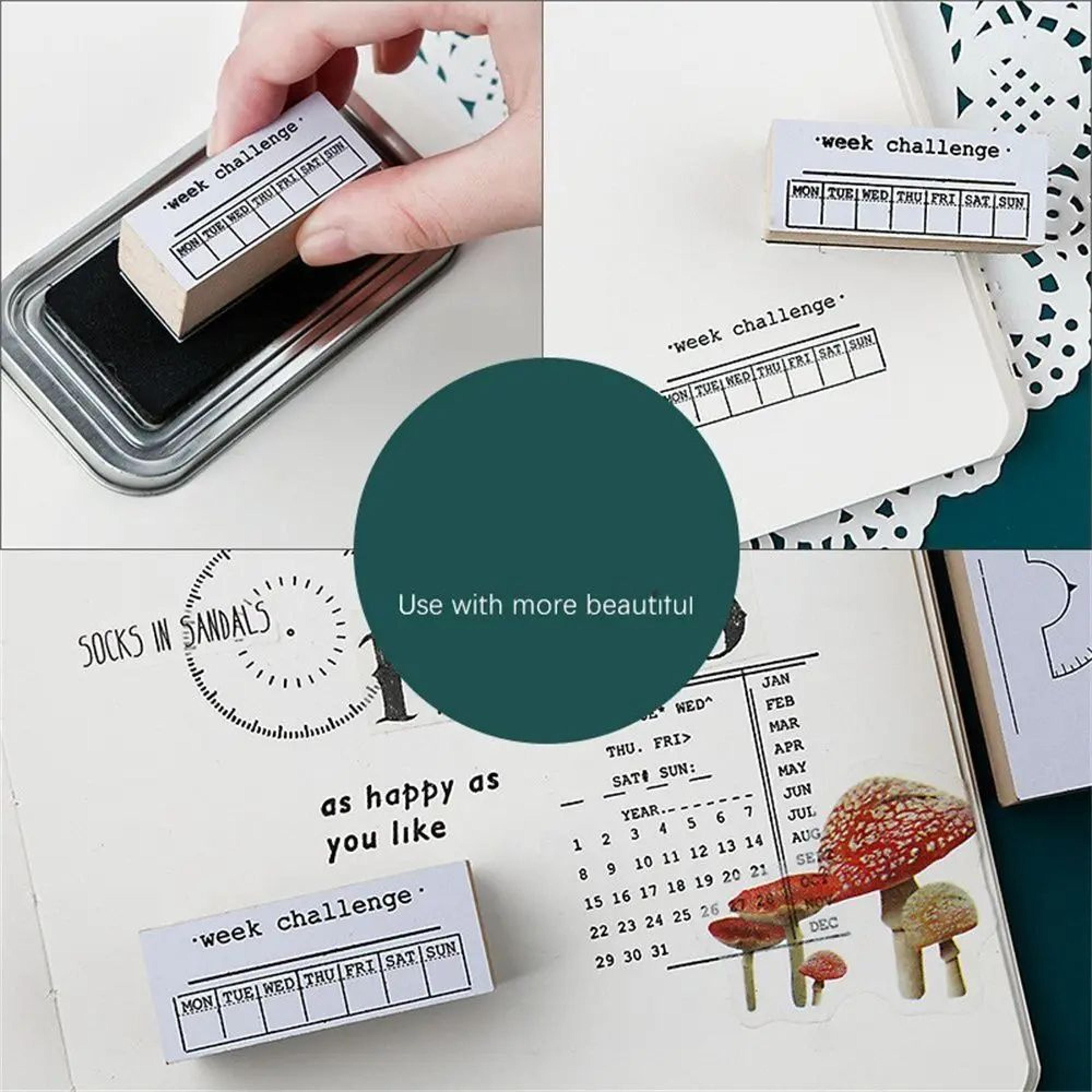 Wooden Journal Stamp Set For Scrapbooking Planner 2