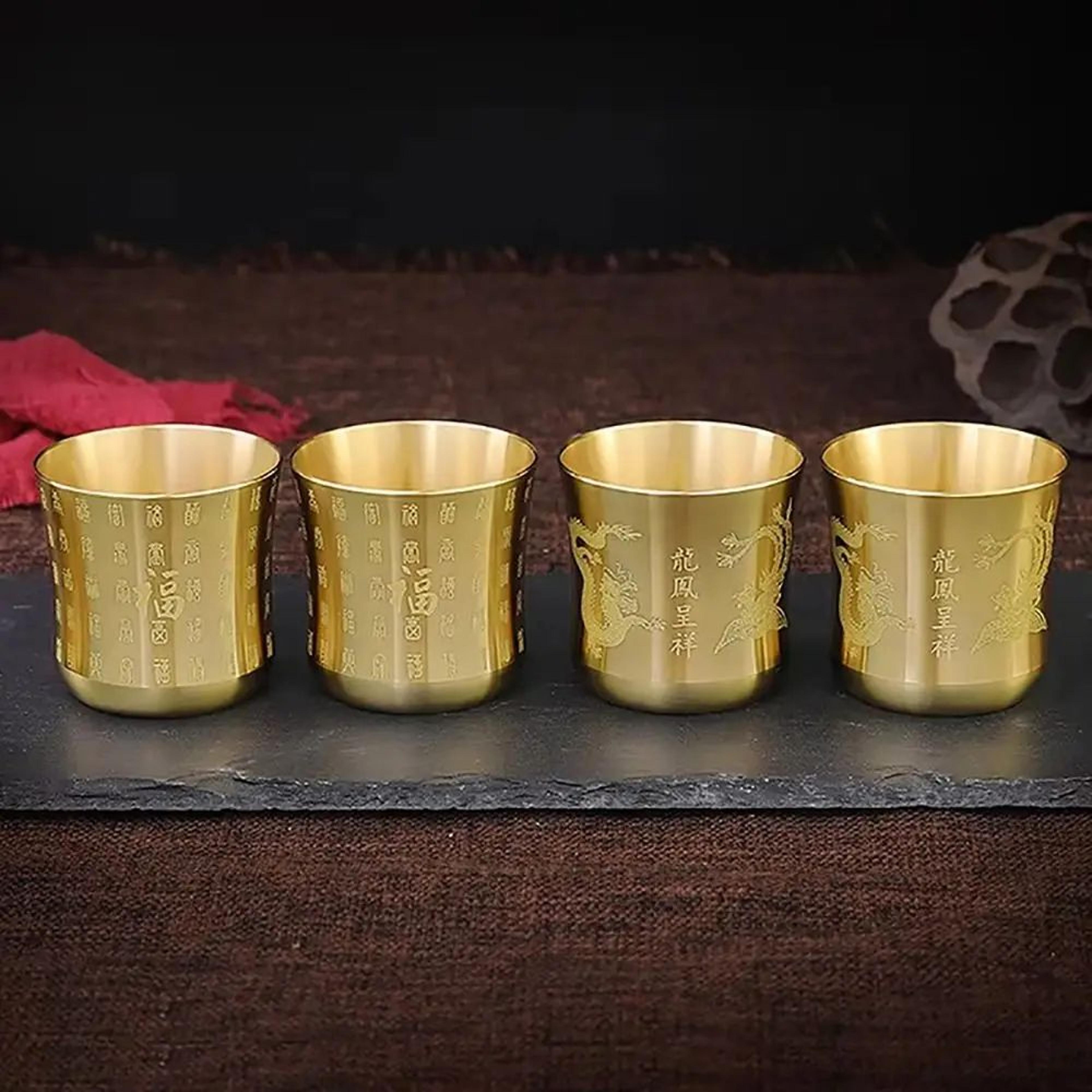 Wealth Attracting Brass Tea Cup Home Decor 9