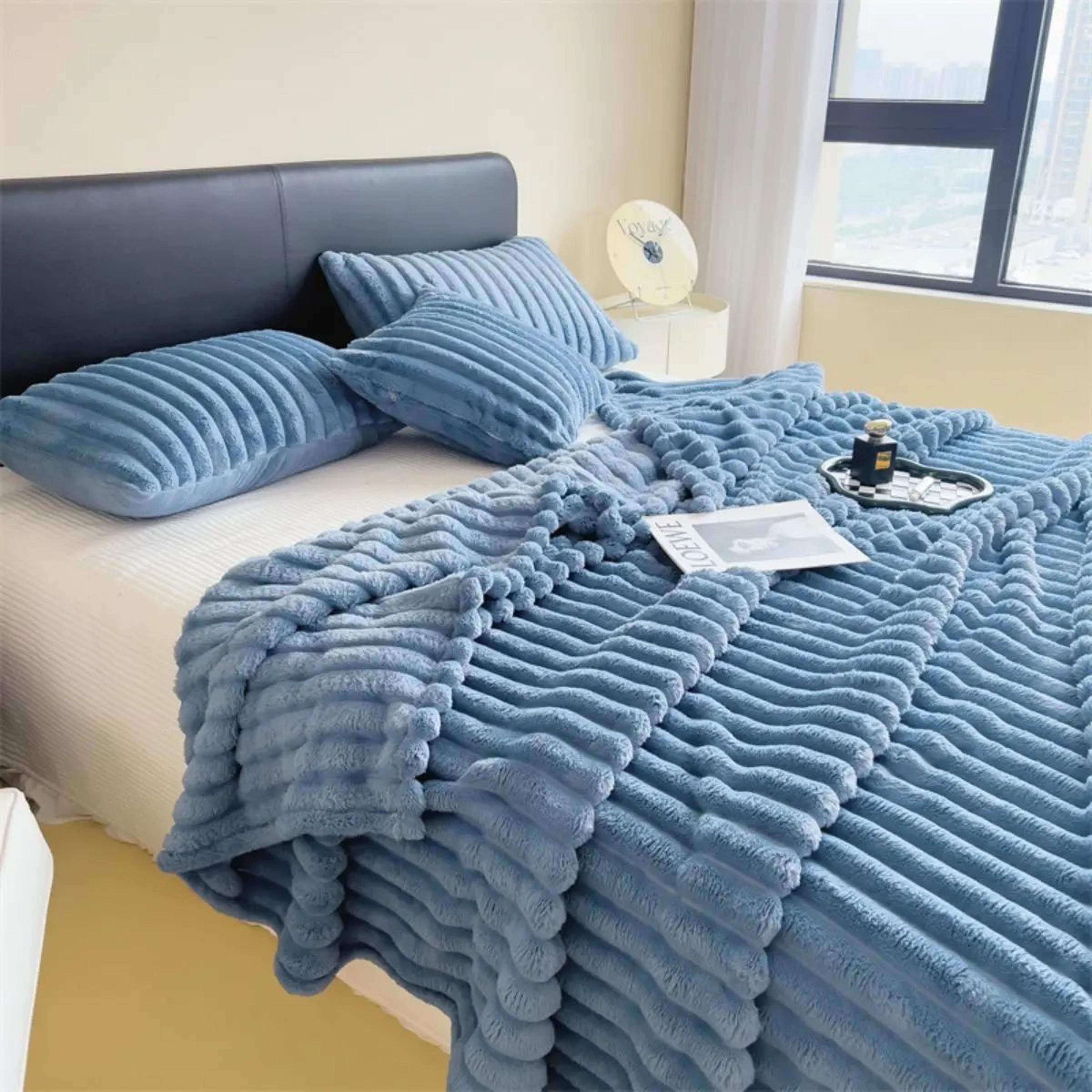 Thick Striped Multifunction Blanket Bed Cover 6