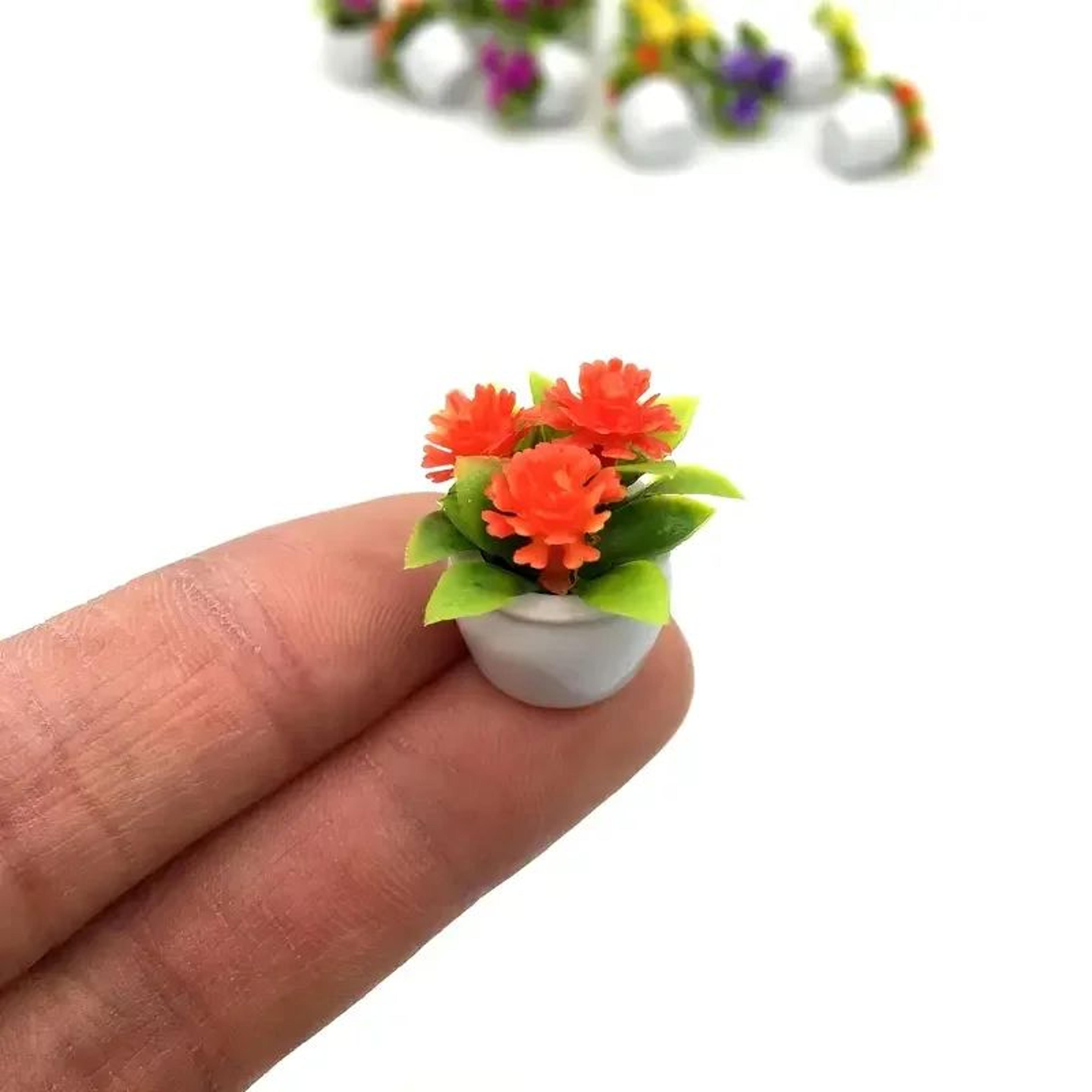 Mini Artificial Flower Pot Decoration Set 4